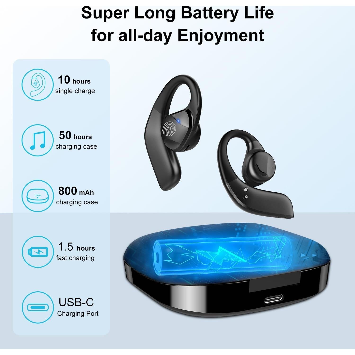 Auriculares Inalámbricos Golvery AIR01 Bluetooth 5.3 con Micrófono