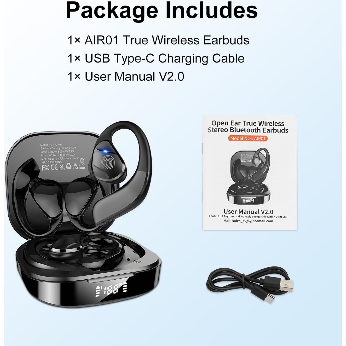 Auriculares Inalámbricos Golvery AIR01 Bluetooth 5.3 con Micrófono