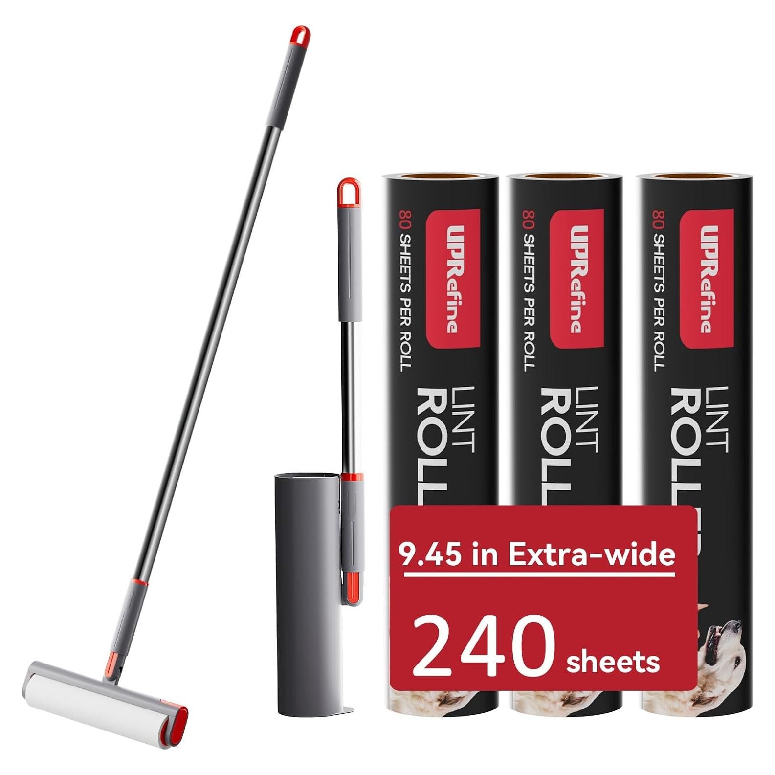 Rodillo de Lint UPRefine 24 cm Extra Pegajoso con 240 Hojas