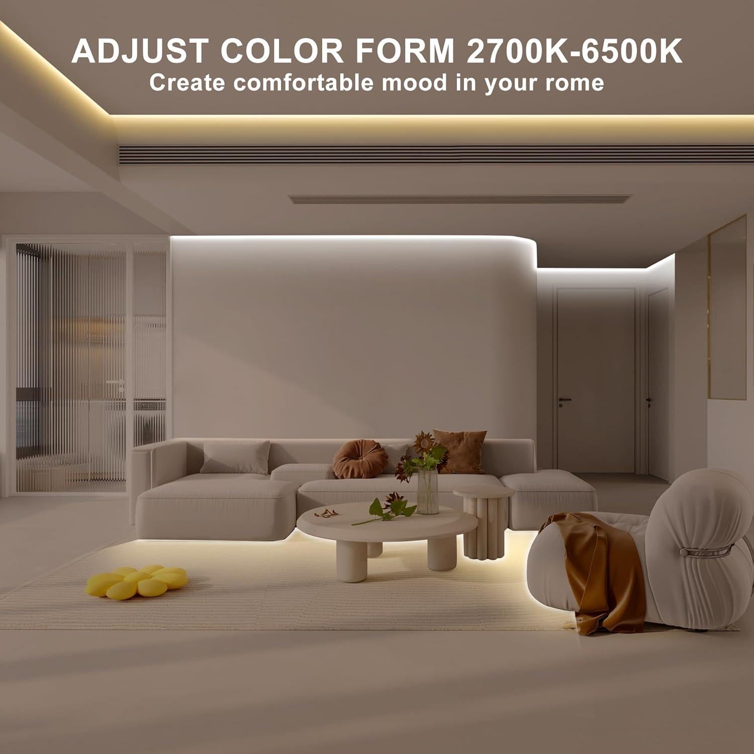 Tira de Luz LED COB Inteligente Olaholii 2.00m Regulable 2700K-6500K