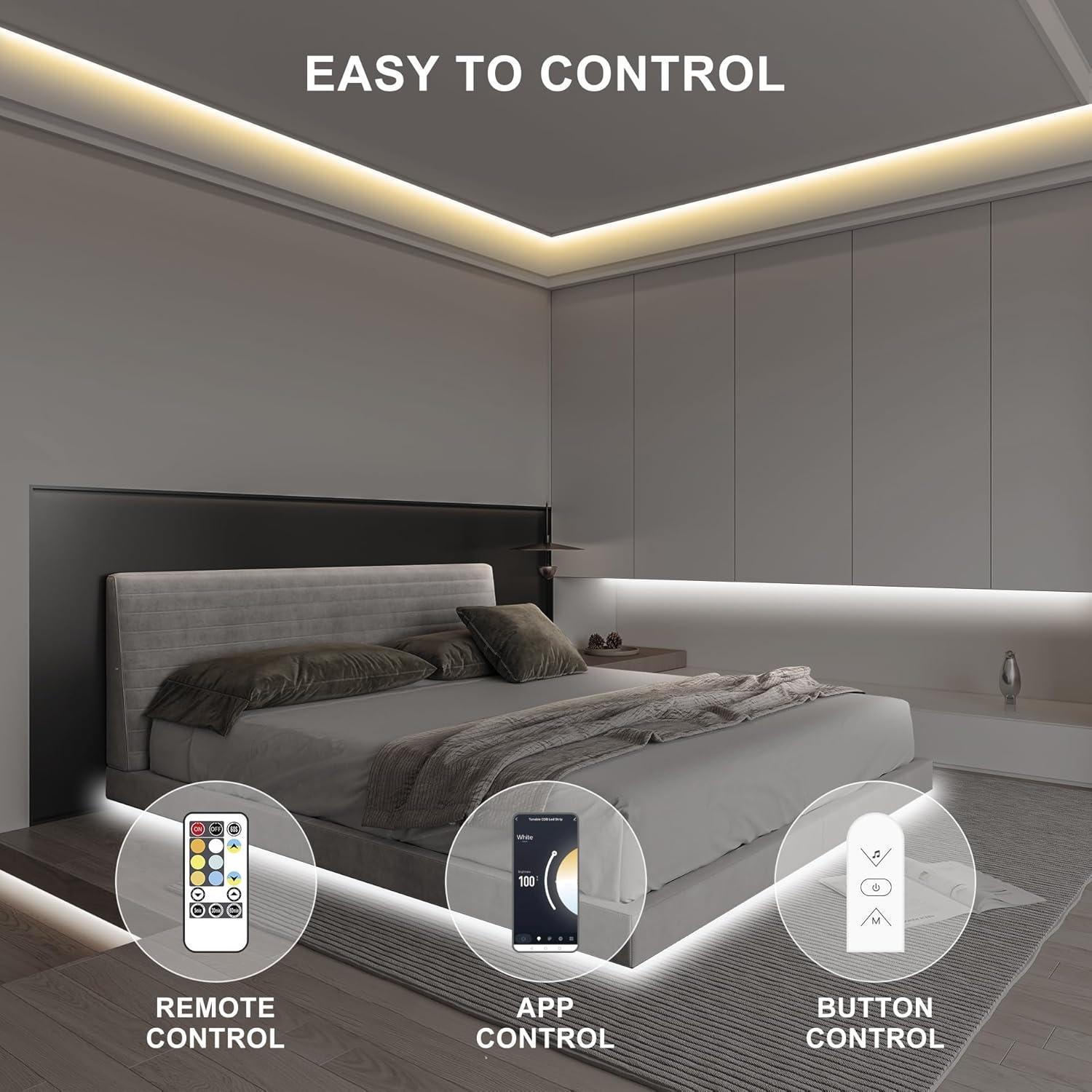 Tira de Luz LED COB Inteligente Olaholii 2.00m Regulable 2700K-6500K
