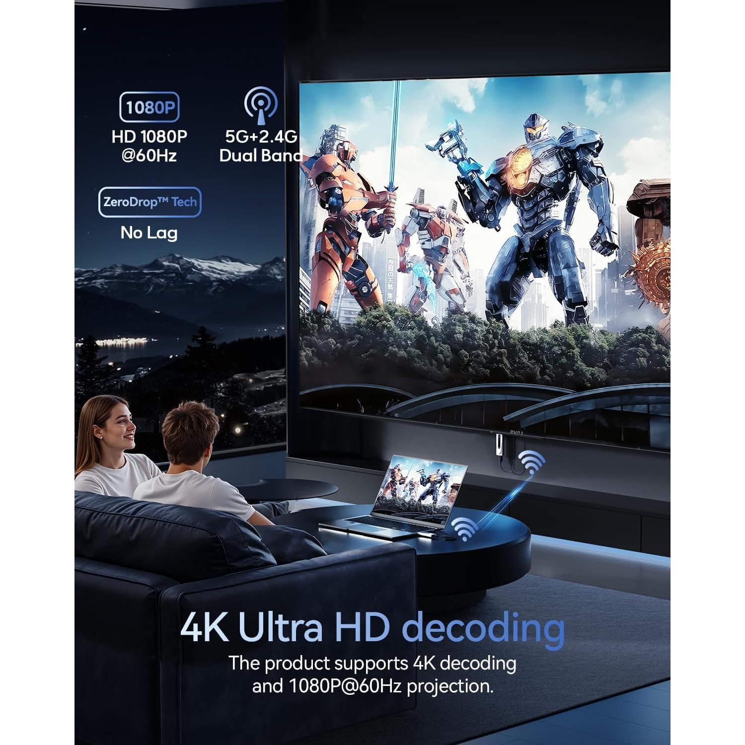 Transmisor y receptor HDMI inalámbrico BRAIDOL S3 4K 100m