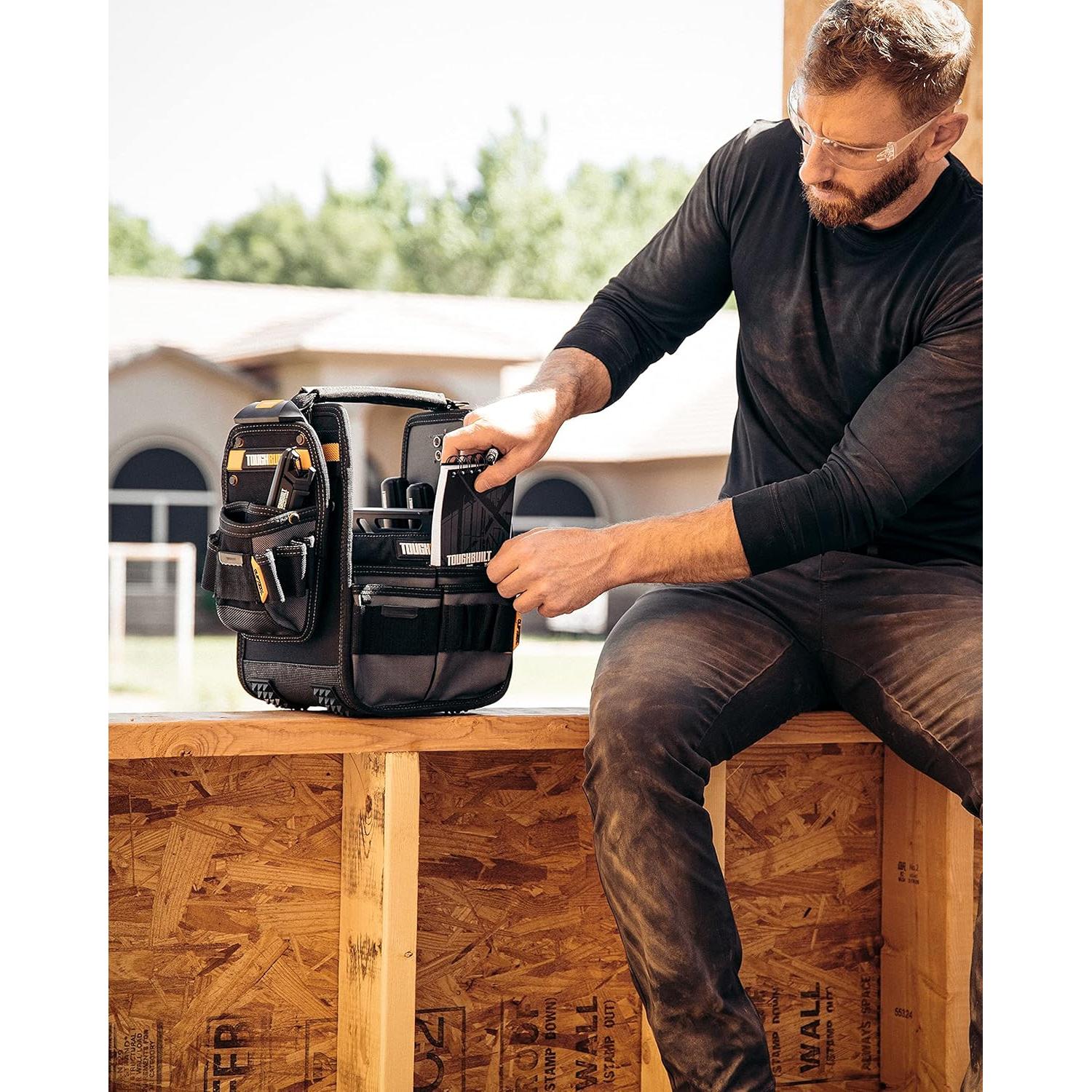 Bolsa Tote ToughBuilt 20.32 cm con ClipTech 31 Bolsillos