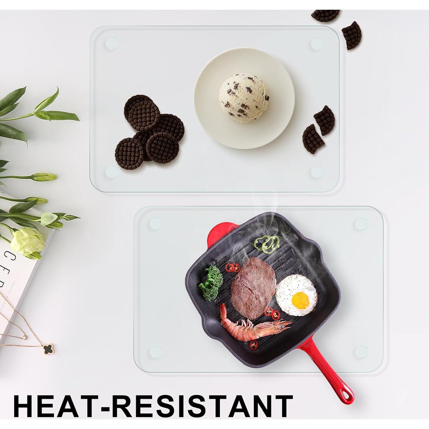 Tabla de Cortar de Vidrio Templado KimiDitt 30x20 cm Antideslizante