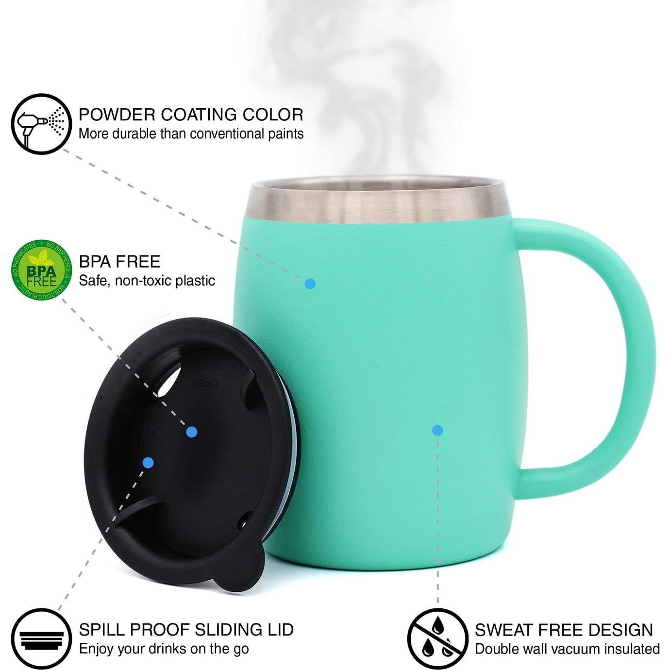 Juego de 2 Tazas de Café Aisladas CHILLOUT LIFE 396g Azul Aqua