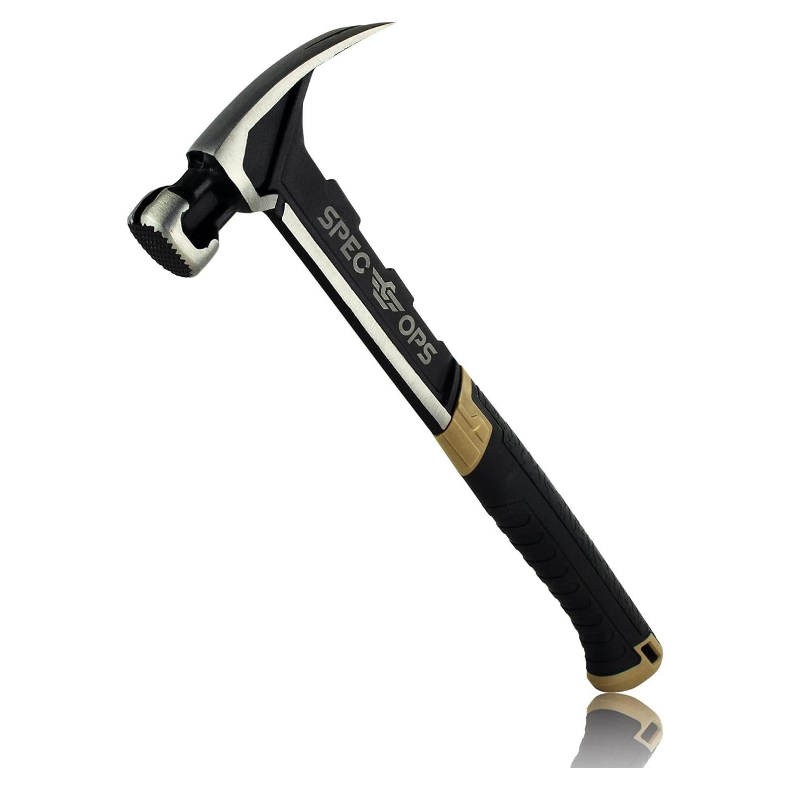 Martillo de Enmarcar Spec Ops 22 oz, Cara Fresada, Negro/Tan