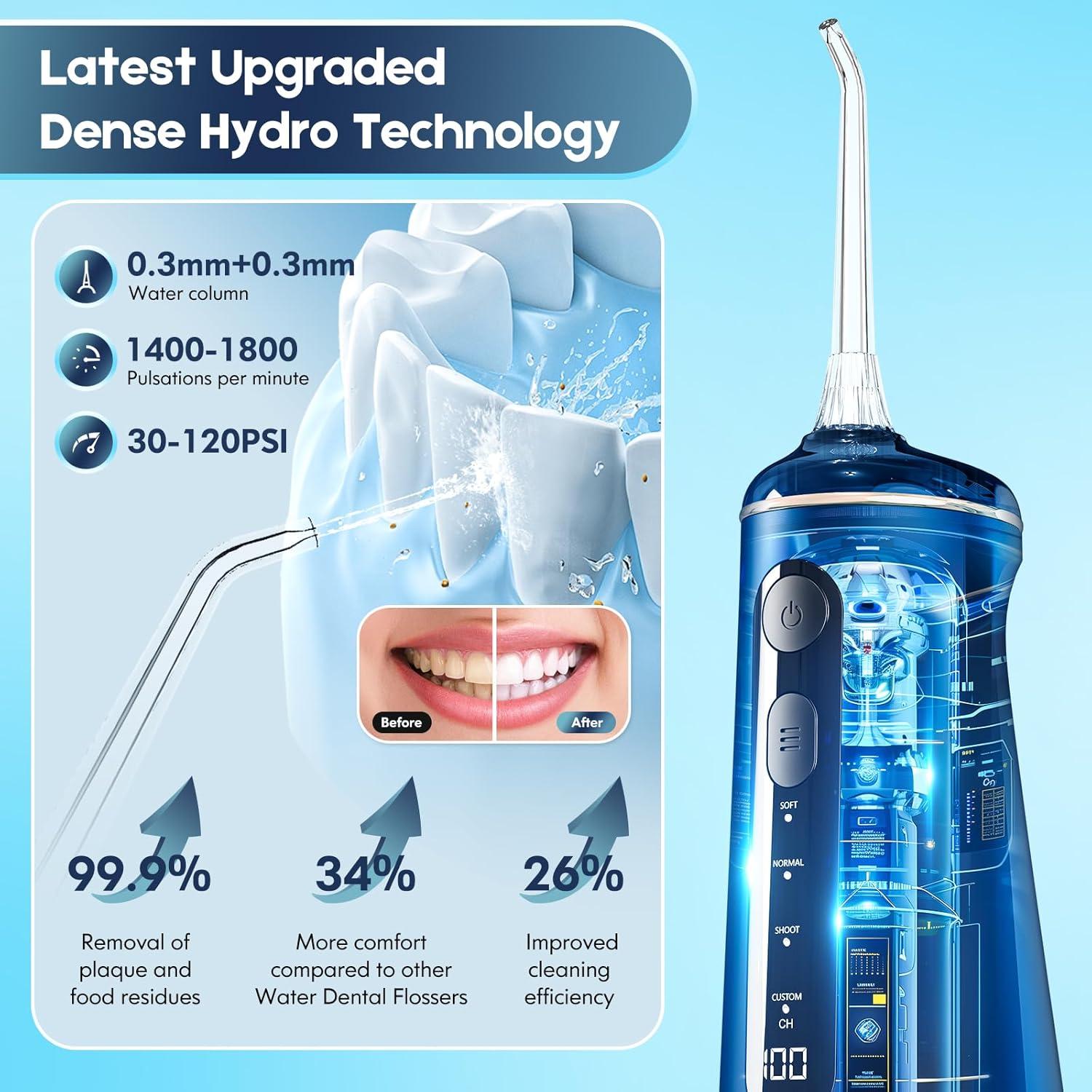 Hilo Dental a Presión Dada-Tech Inalámbrico 300ml 8 Modos