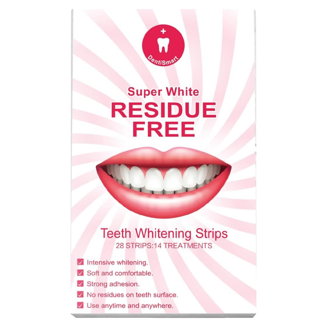 Tiras Blanqueadoras DentiSmart - 28 Tiras para Dientes Sensibles
