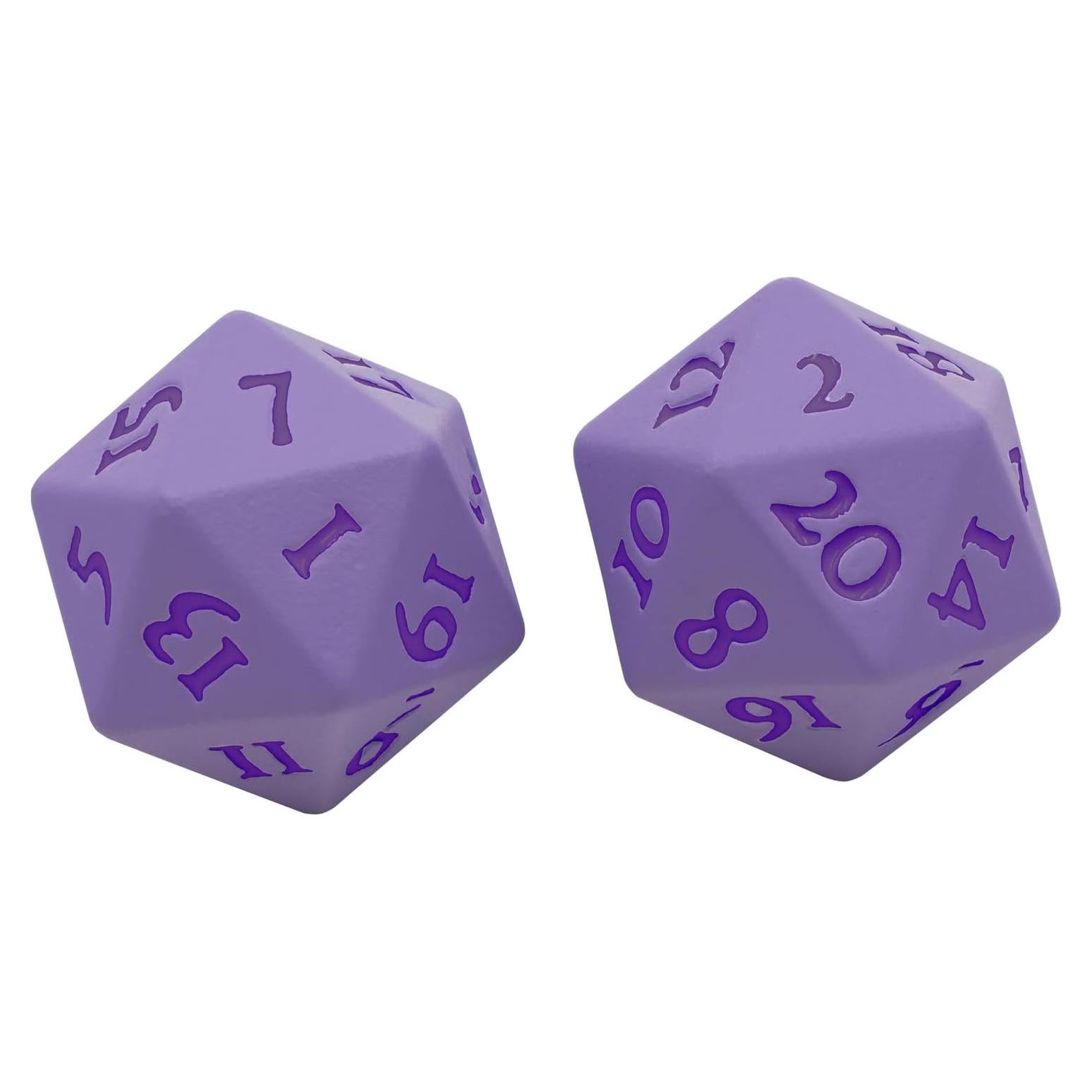 Dados D20 Metal Pesado Ultra PRO Vivid Púrpura 2 Piezas