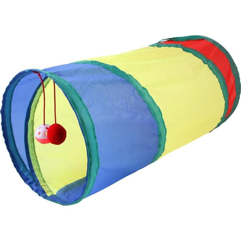 Túnel para Gatos y Conejos 3M Arcoíris 50cm Interactivo