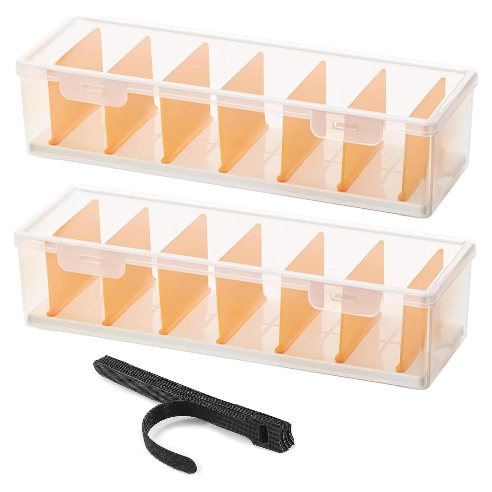 Paquete de 2 cajas organizadoras de cables KSORUSL 29.2x9.1x7.2 cm