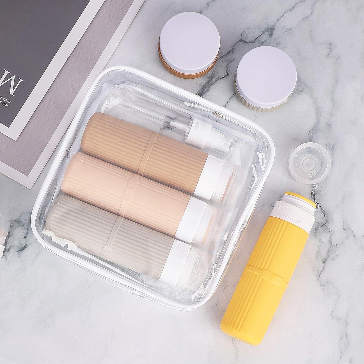 JessLab 16 Botellas de Viaje Silicona 90 ml A prueba de Fugas