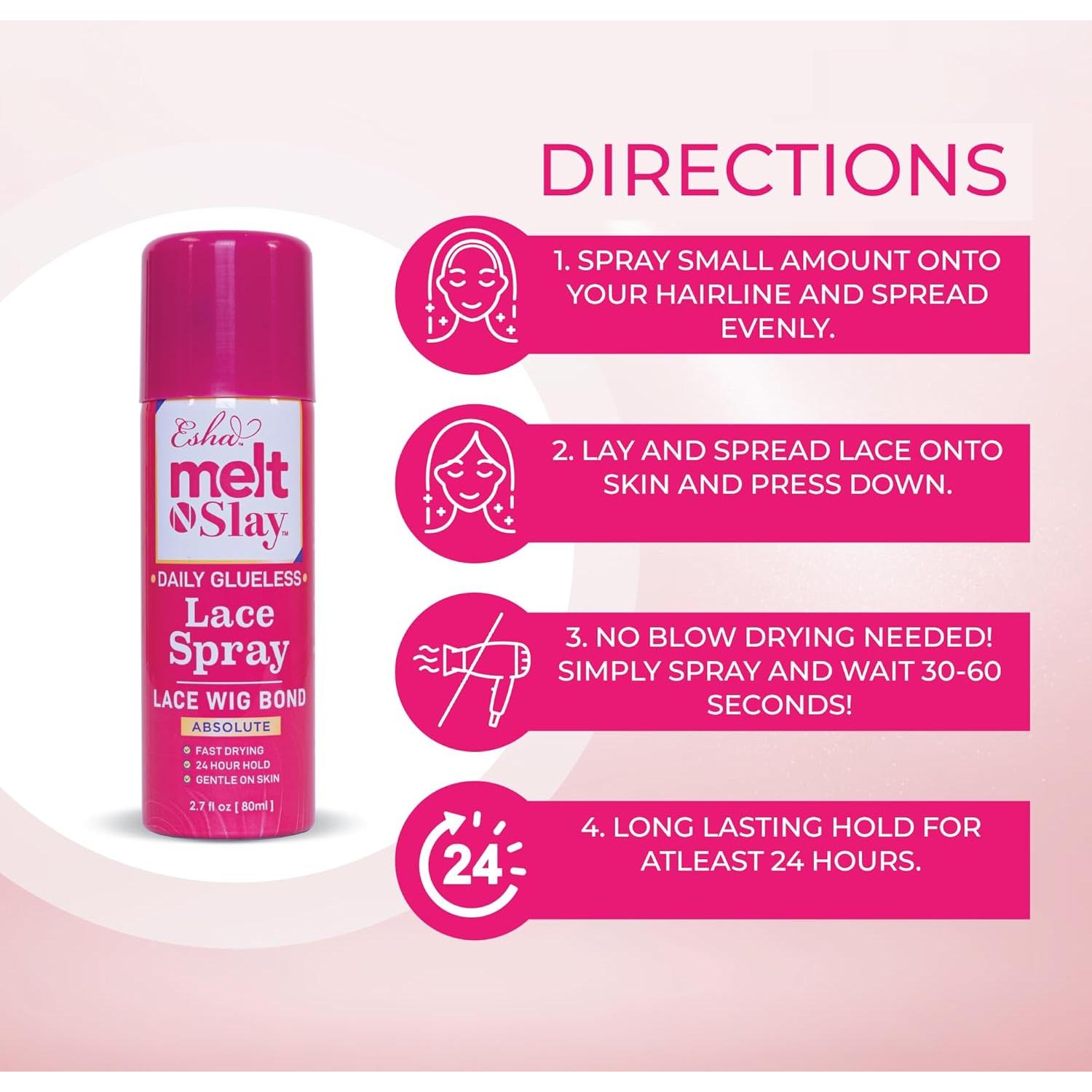 Spray de Encaje Sin Pegamento Esha Melt N Slay 80ML