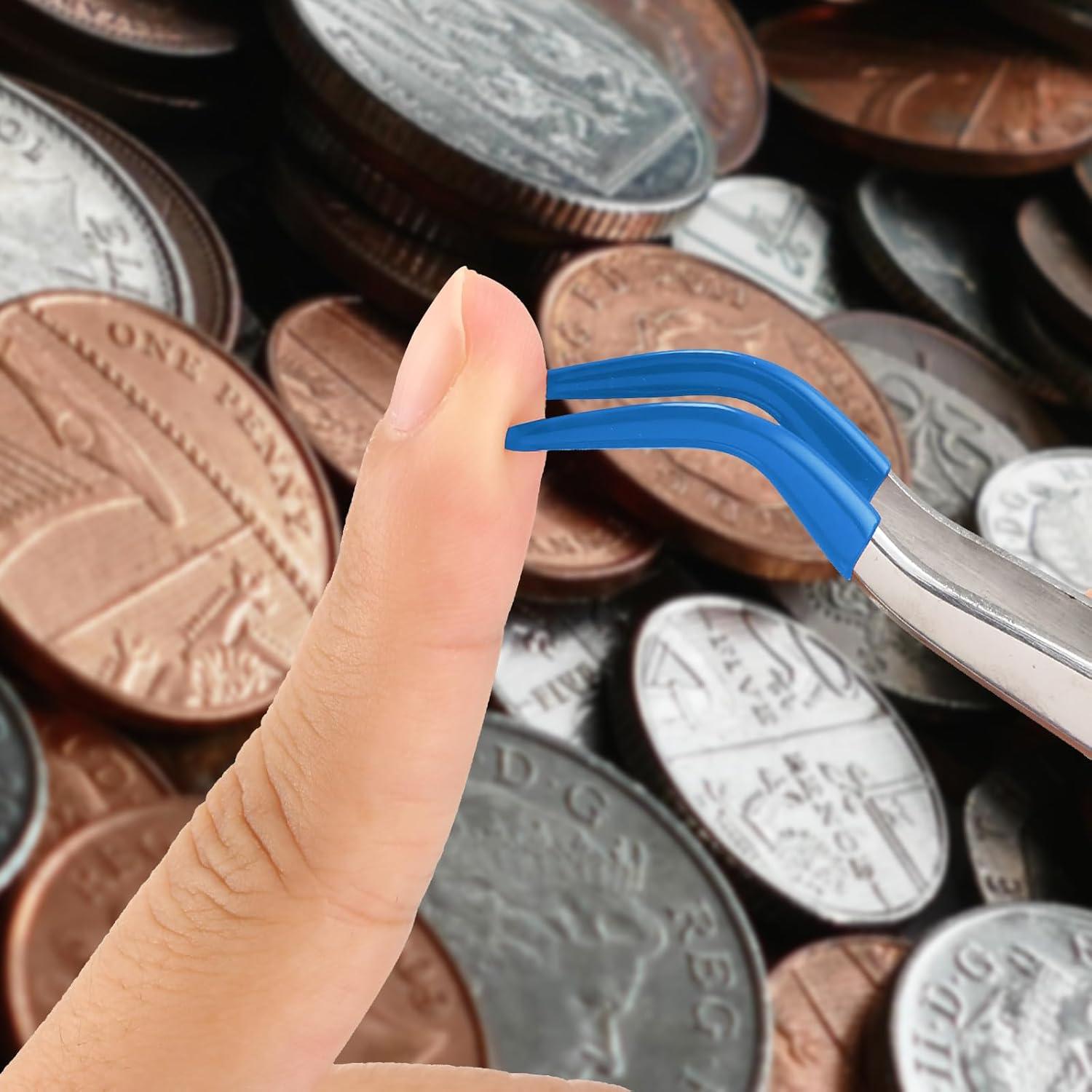 Juego de 2 Pinzas de Acero Inoxidable con Puntas de Goma - Honoson