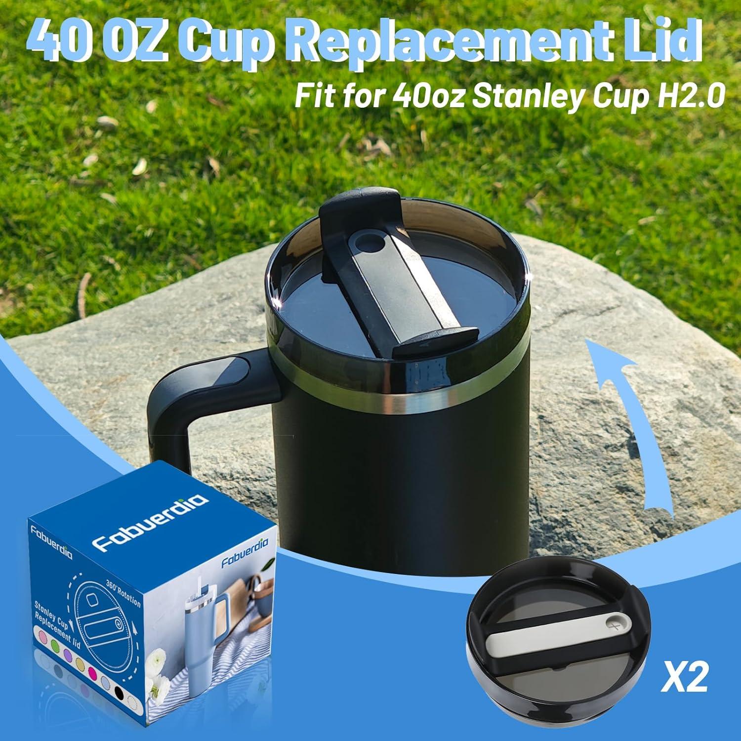 Tapa de Reemplazo para Vaso Stanley 40 OZ Fabuerdia - 2 Piezas