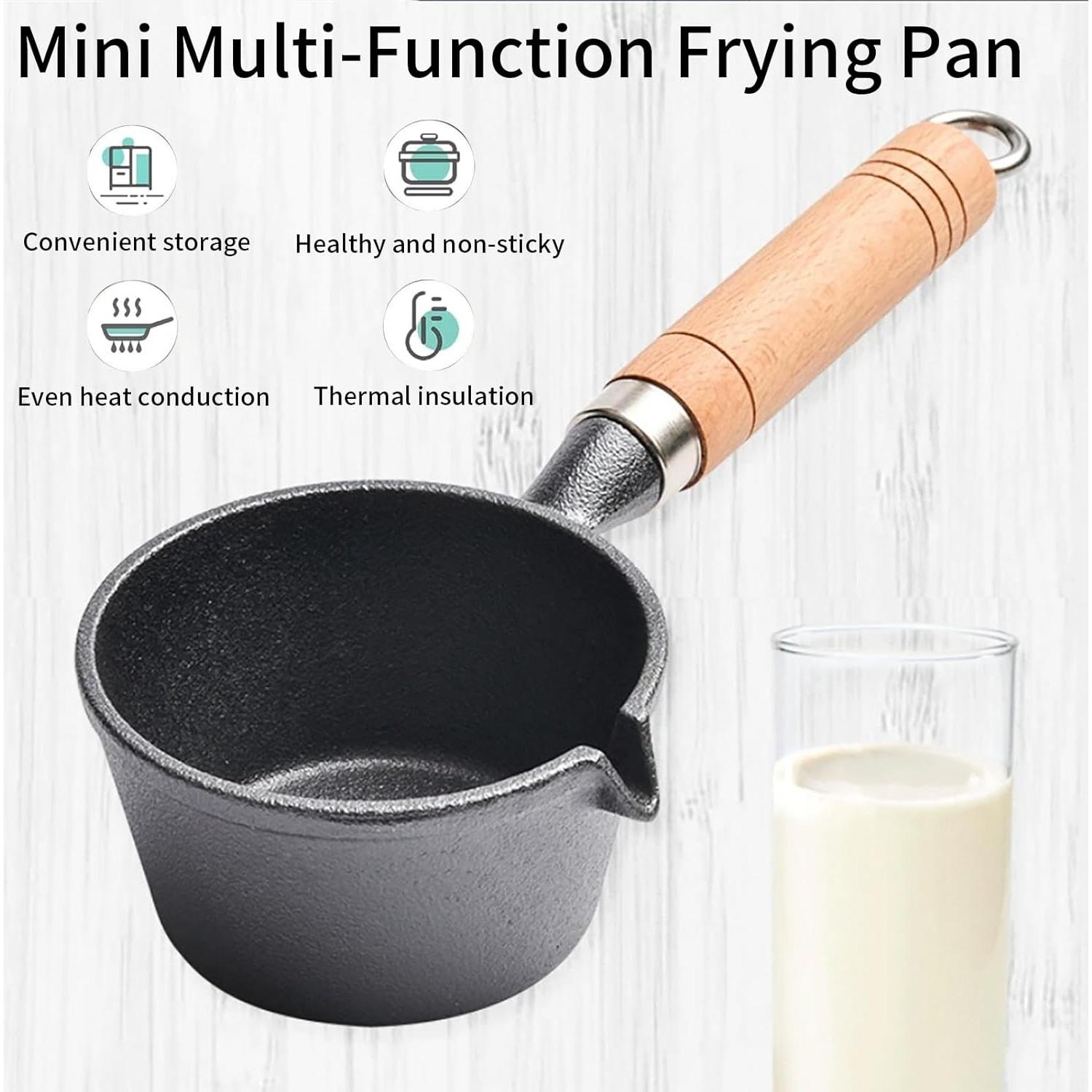 Mini Sartén de Hierro Fundido YIHAOSSING 11x5cm Antiadherente