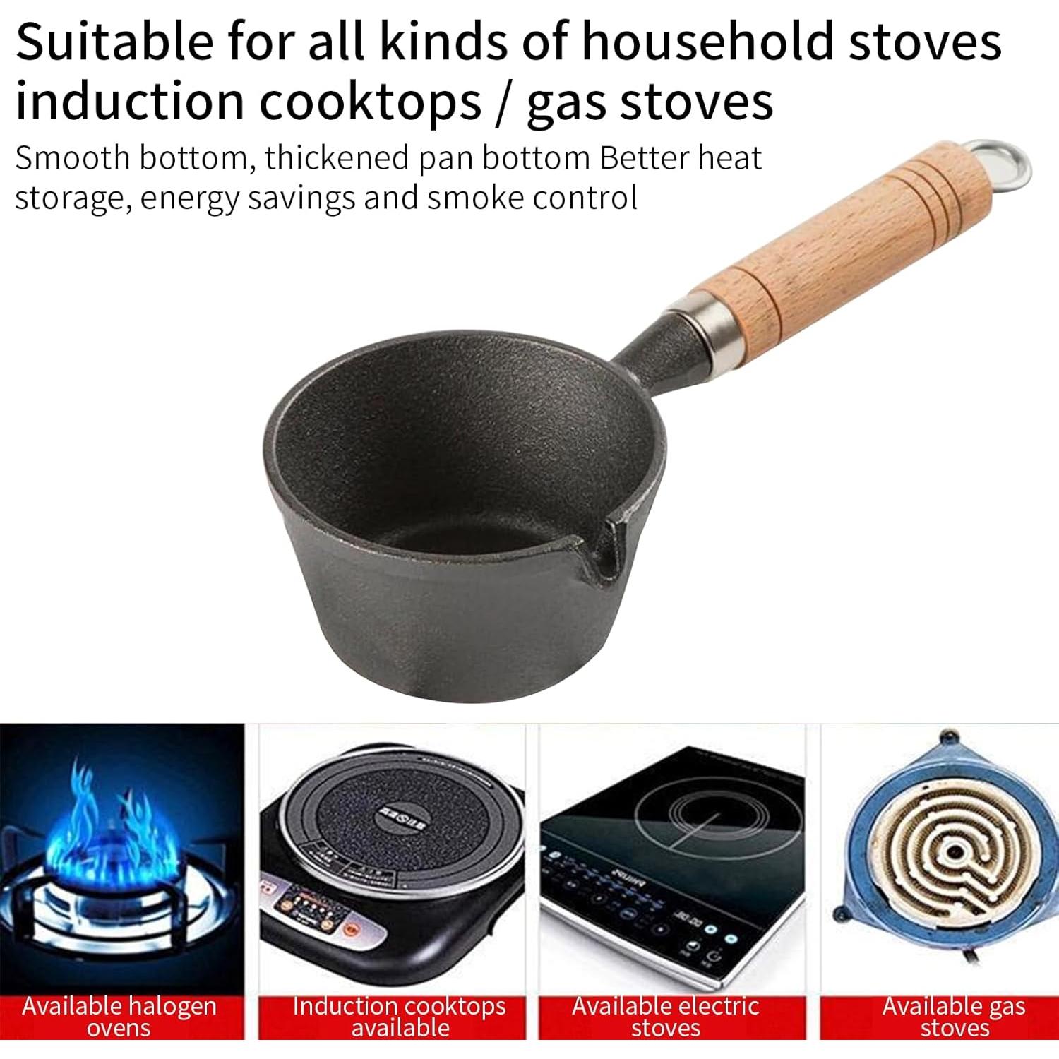 Mini Sartén de Hierro Fundido YIHAOSSING 11x5cm Antiadherente