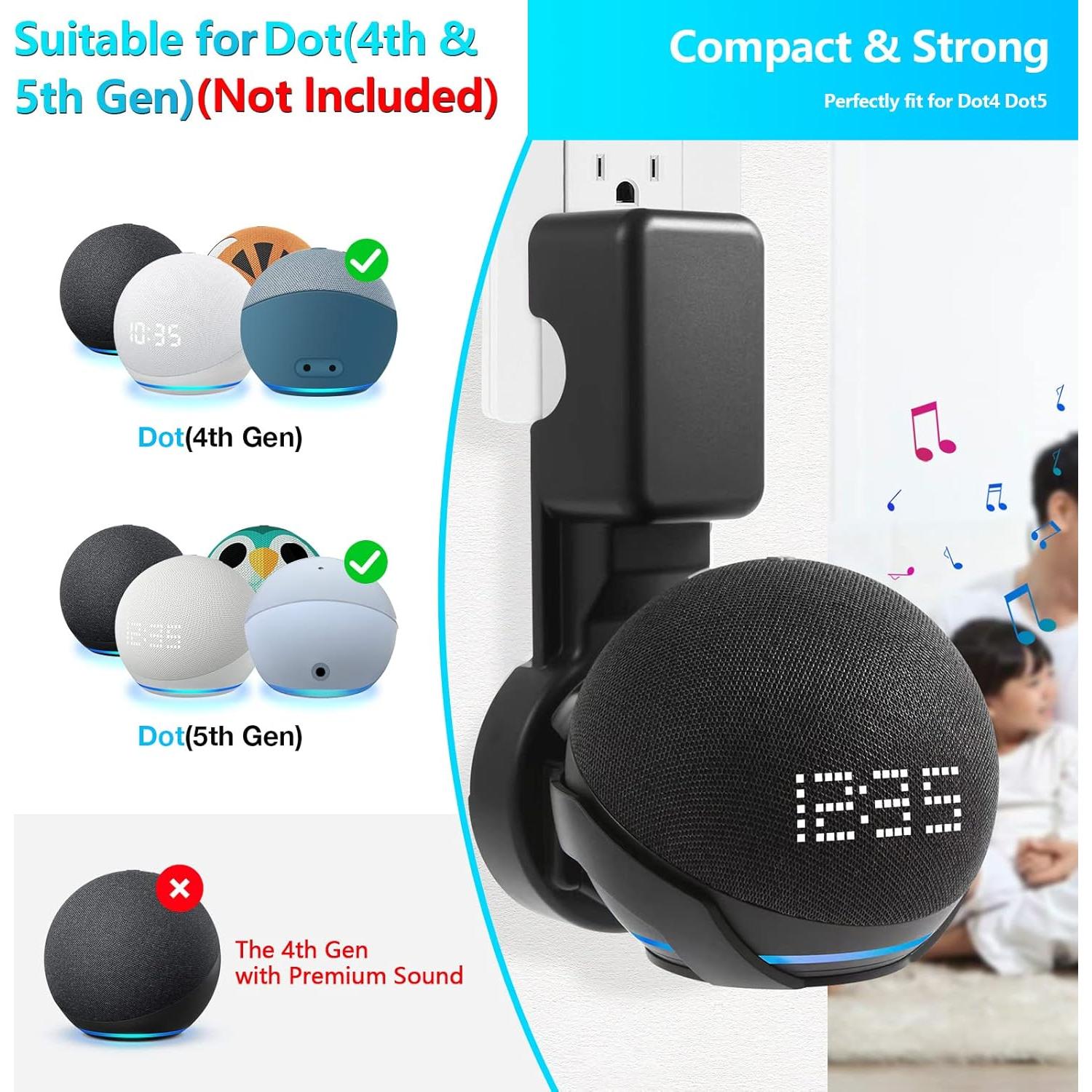 Soporte de Montaje en Pared ZUOLACO para Echo Dot 4ta y 5ta Gen