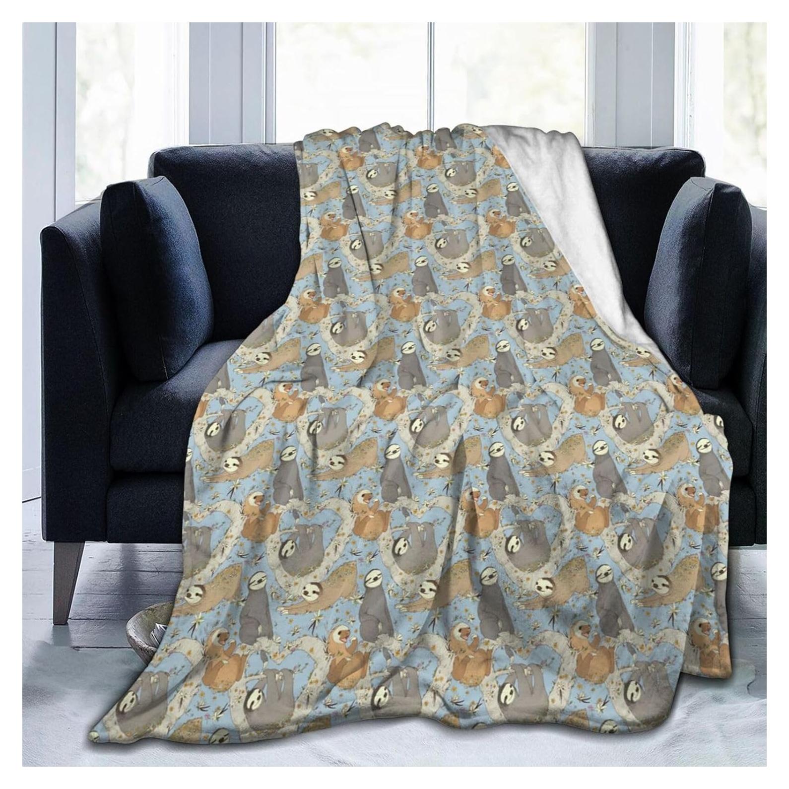 Manta de Forro Polar Carwayii Perezoso 127x101 cm Suave