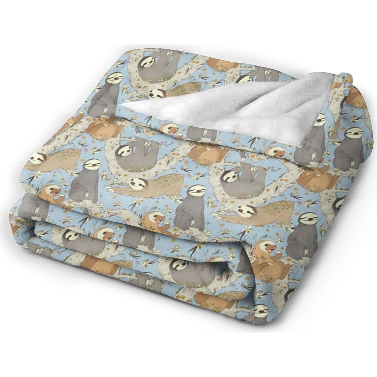 Manta de Forro Polar Carwayii Perezoso 127x101 cm Suave