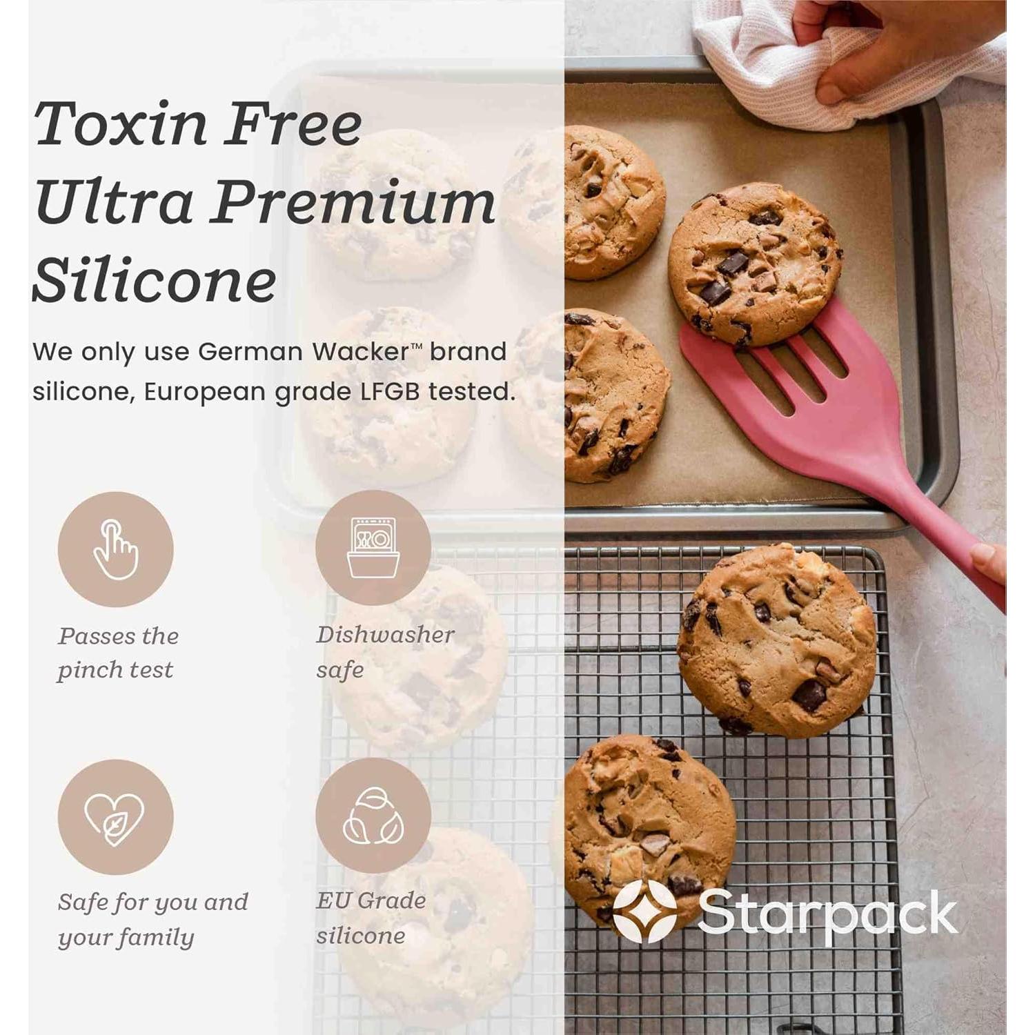 Espátula de Silicona StarPack Home XL Rosa Terroso 34.3 cm