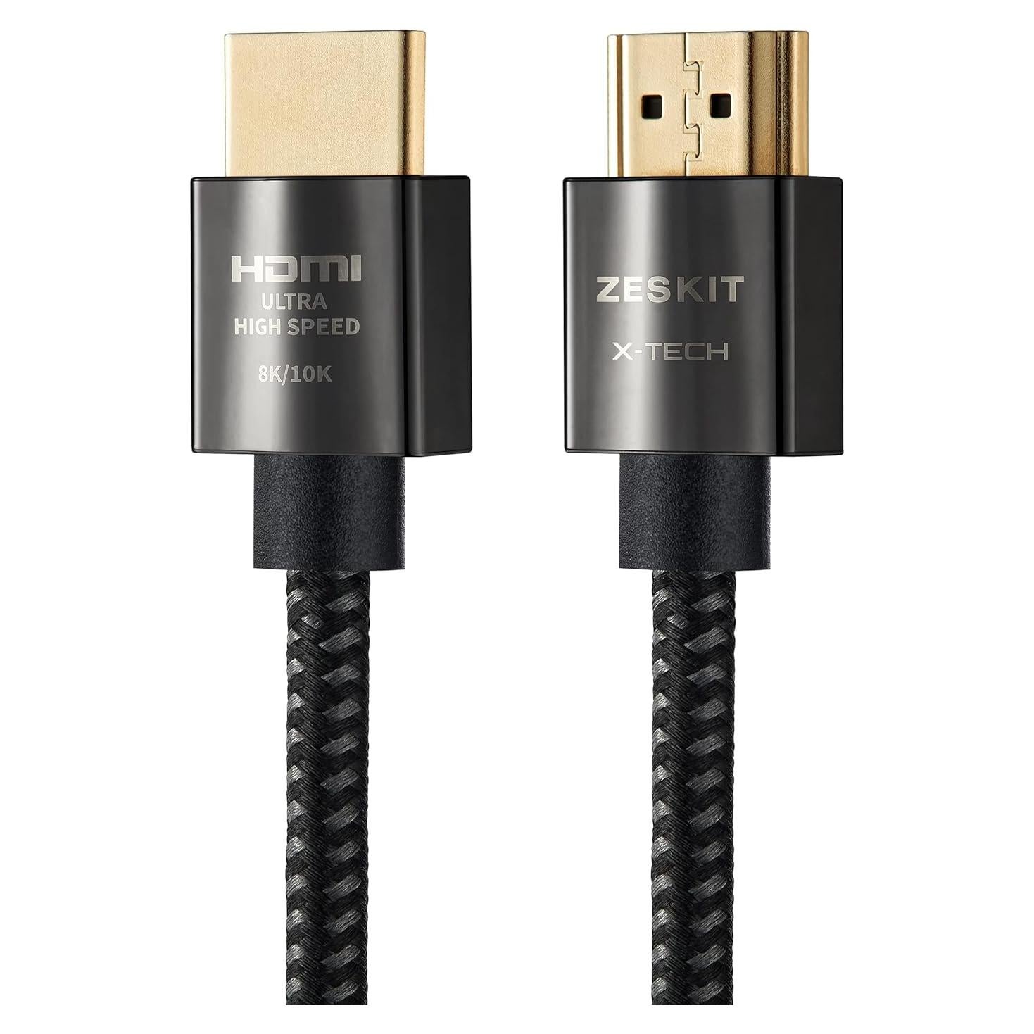 Cable HDMI Ultra Alta Velocidad Zeskit X-Tech 0.5m 48Gbps 8K 4K