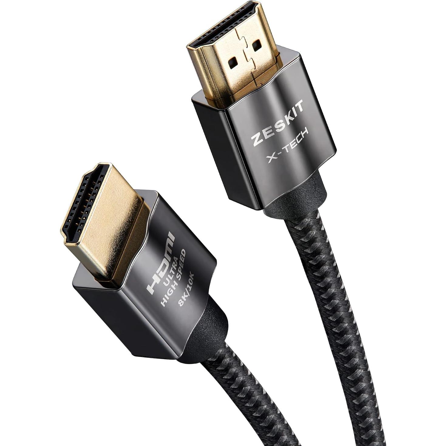 Cable HDMI Ultra Alta Velocidad Zeskit X-Tech 0.5m 48Gbps 8K 4K
