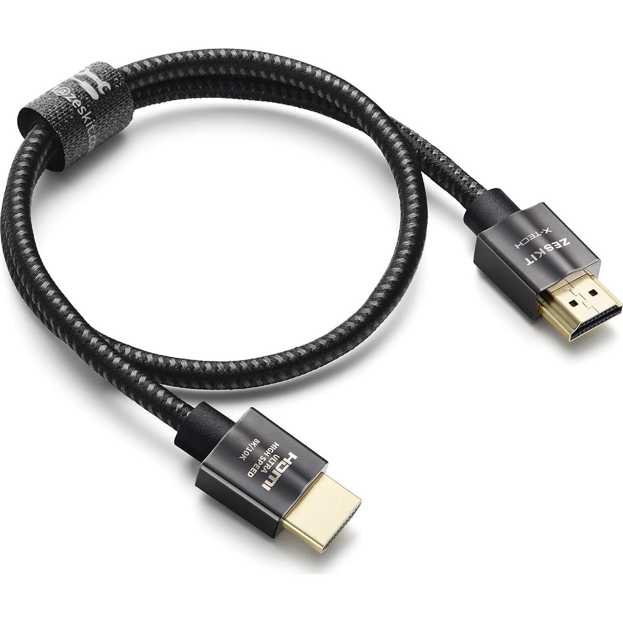 Cable HDMI Ultra Alta Velocidad Zeskit X-Tech 0.5m 48Gbps 8K 4K