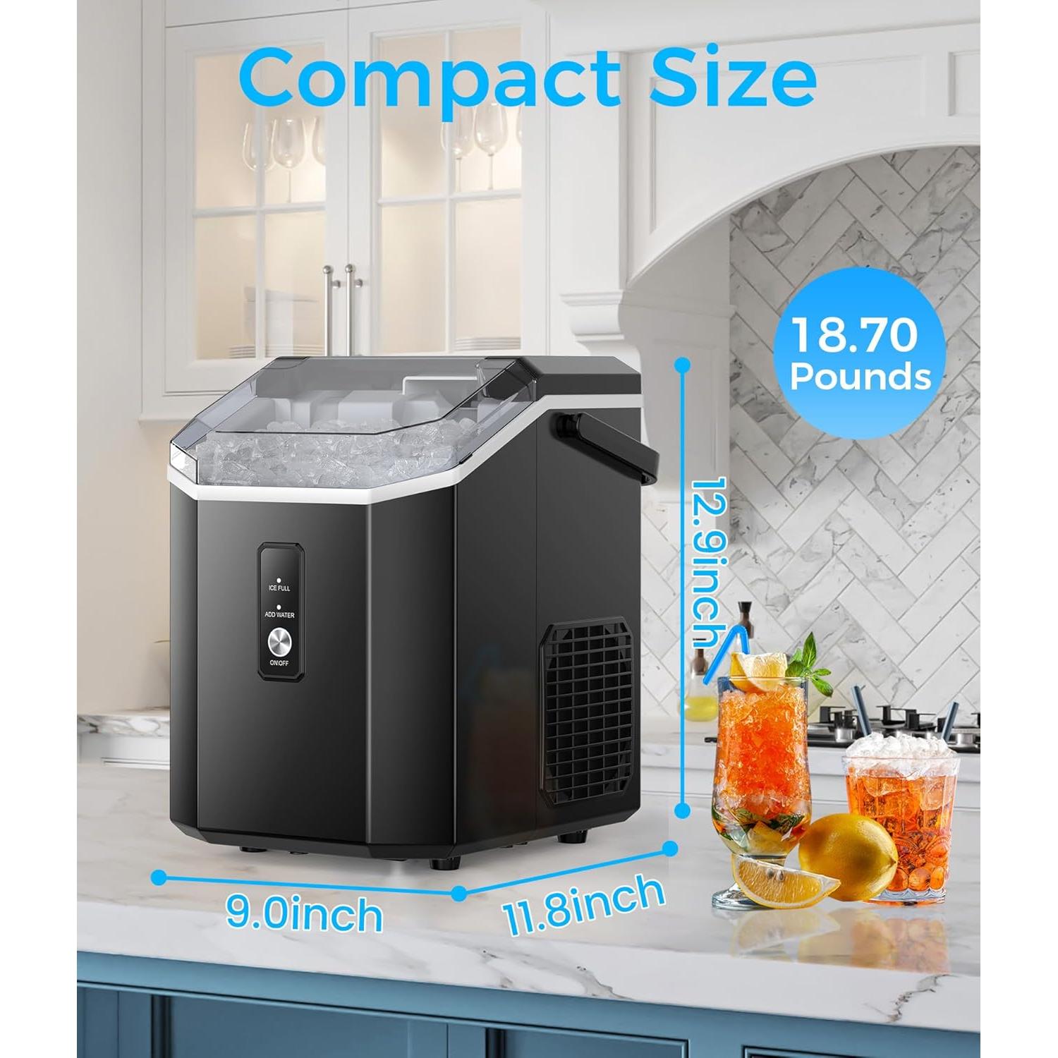 Máquina de Hielo Nugget Joy Pebble Z5815NA 15kg/día Portátil