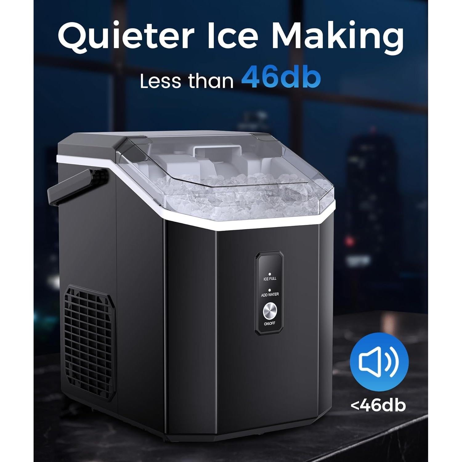 Máquina de Hielo Nugget Joy Pebble Z5815NA 15kg/día Portátil