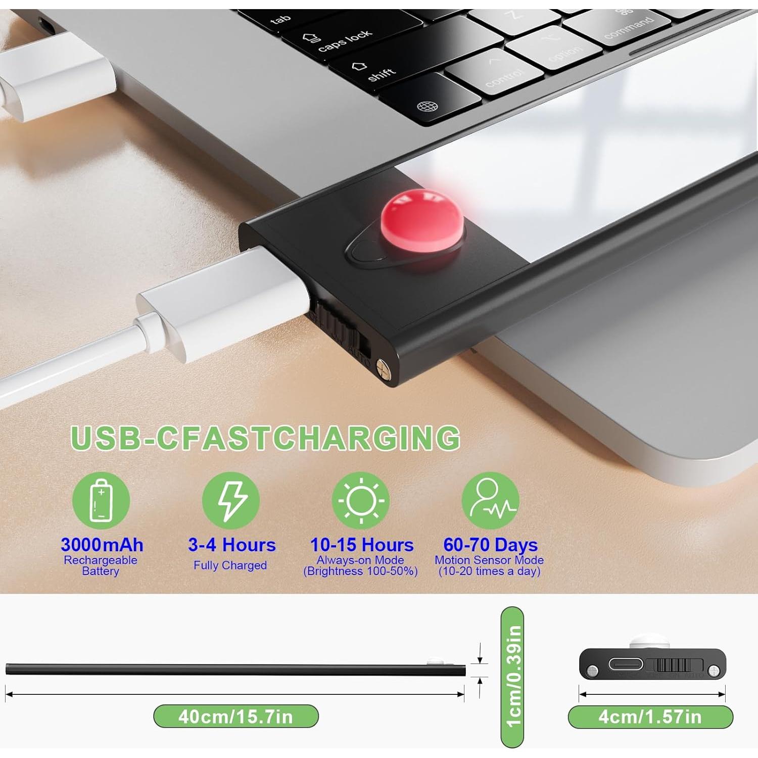 Luces LED Bajo Gabinete WOLDFY con Sensor de Movimiento 2 Paquete