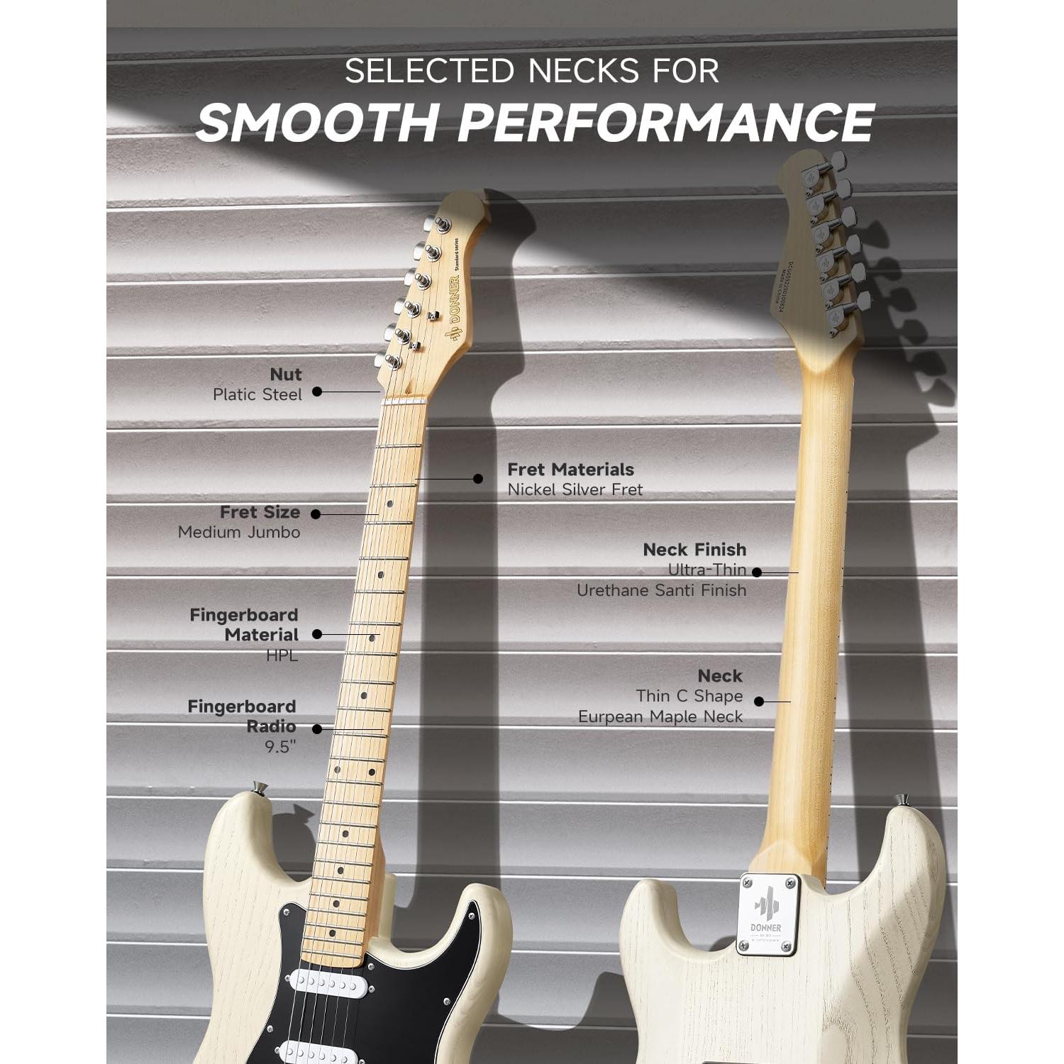 Guitarra Eléctrica DONNER DST-80 39" para Principiantes