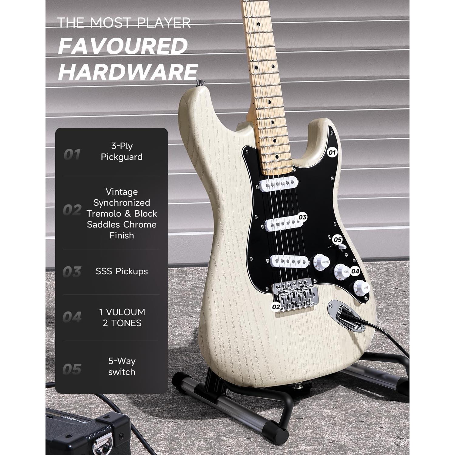 Guitarra Eléctrica DONNER DST-80 39" para Principiantes