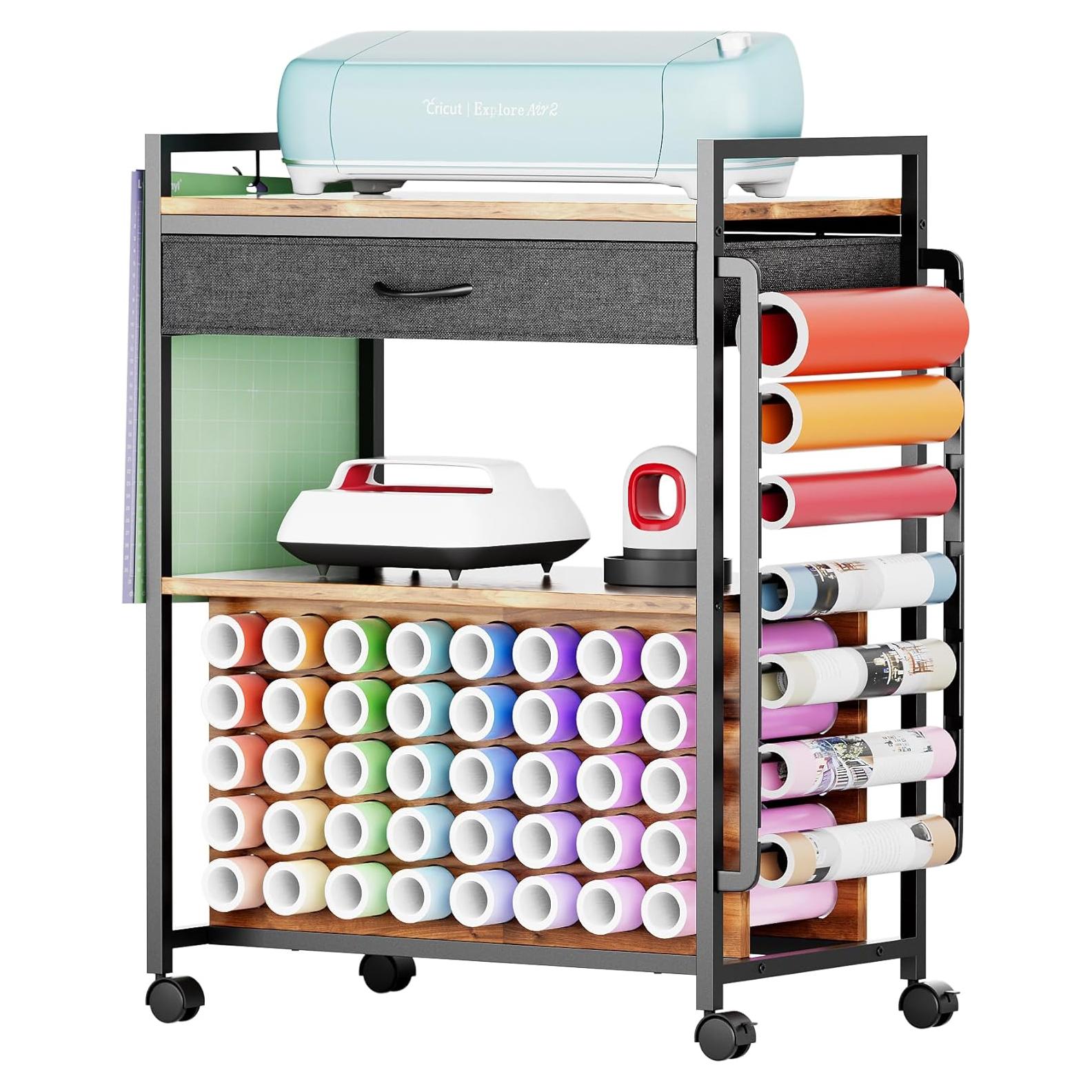 Carro de Almacenamiento PUNLUXU para Manualidades 47 Rollos Vinilo