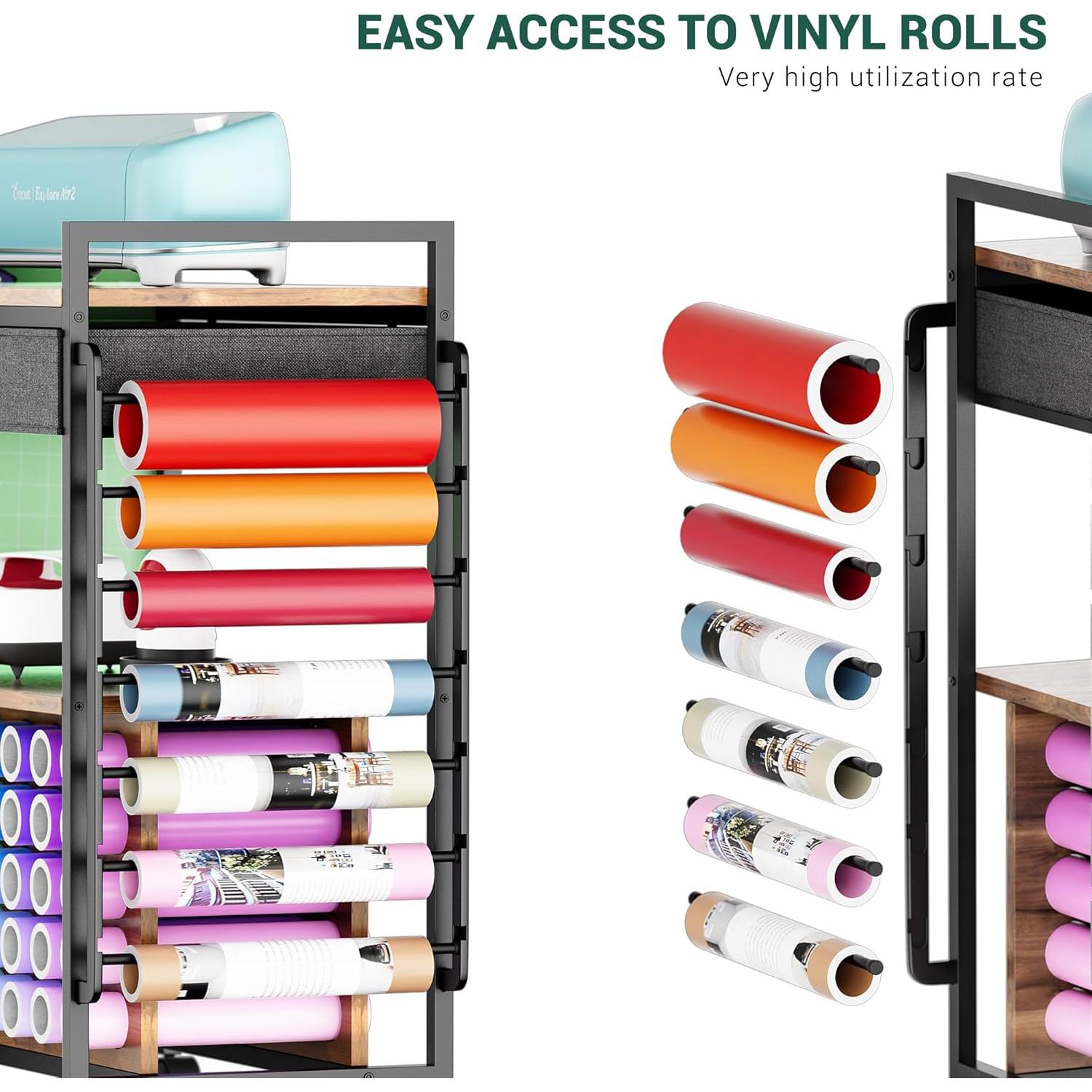 Carro de Almacenamiento PUNLUXU para Manualidades 47 Rollos Vinilo