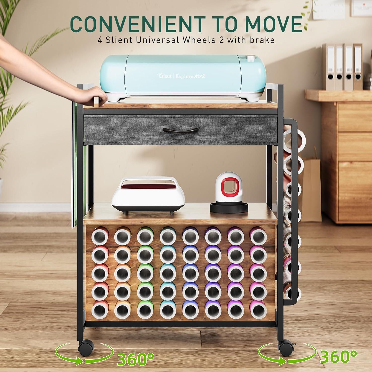 Carro de Almacenamiento PUNLUXU para Manualidades 47 Rollos Vinilo