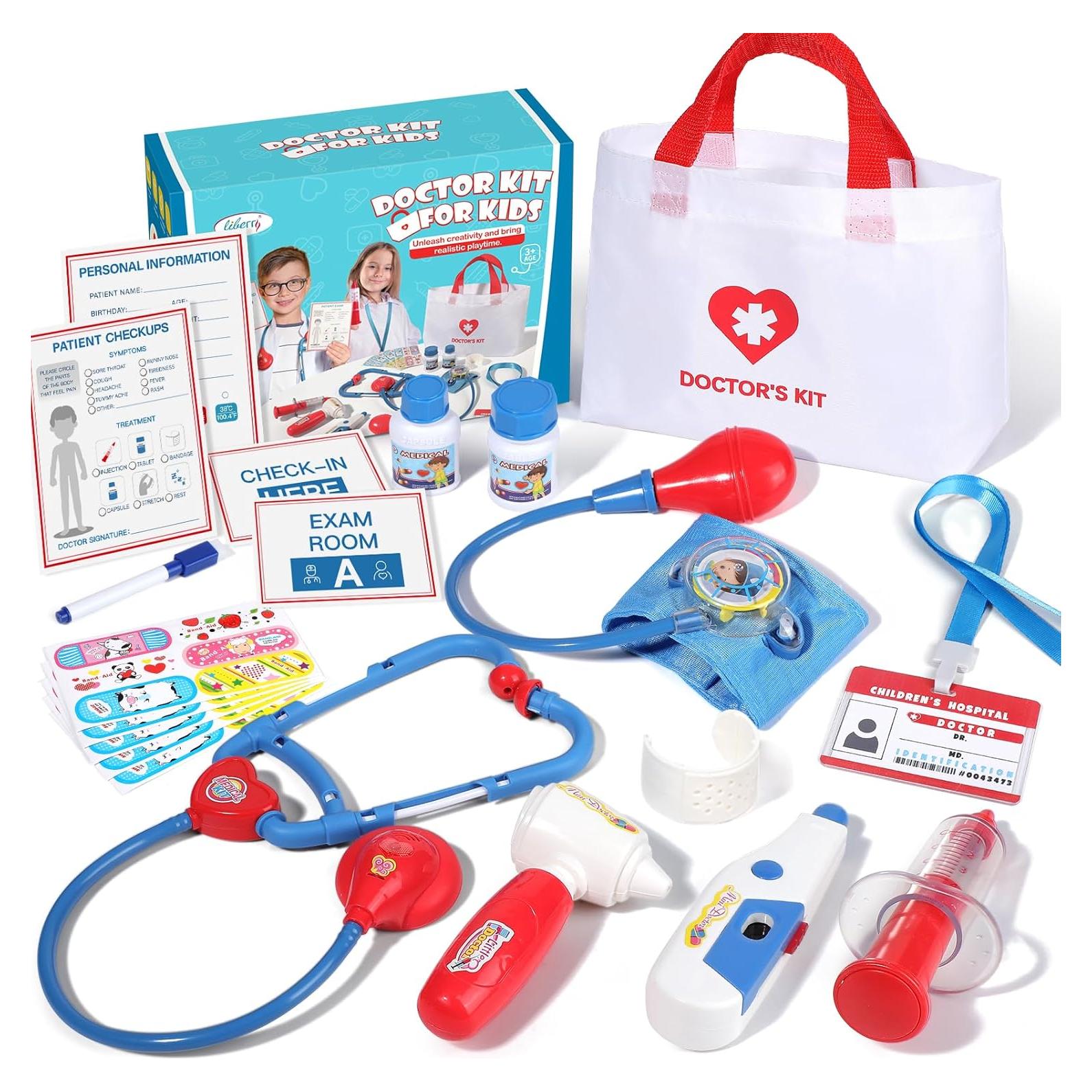 Kit Médico de Doctor Liberry para Niños 3-5 Años, 20 Piezas