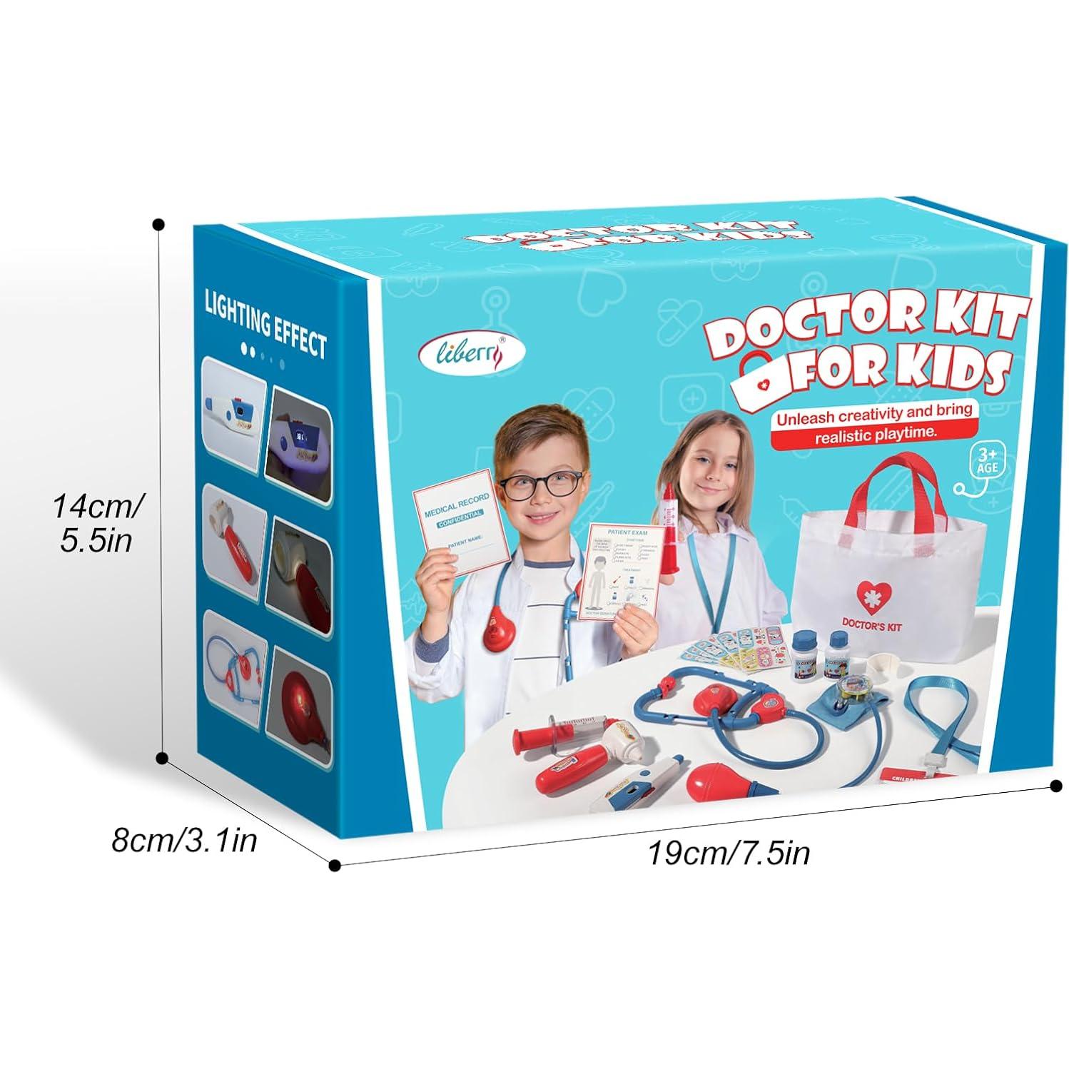 Kit Médico de Doctor Liberry para Niños 3-5 Años, 20 Piezas
