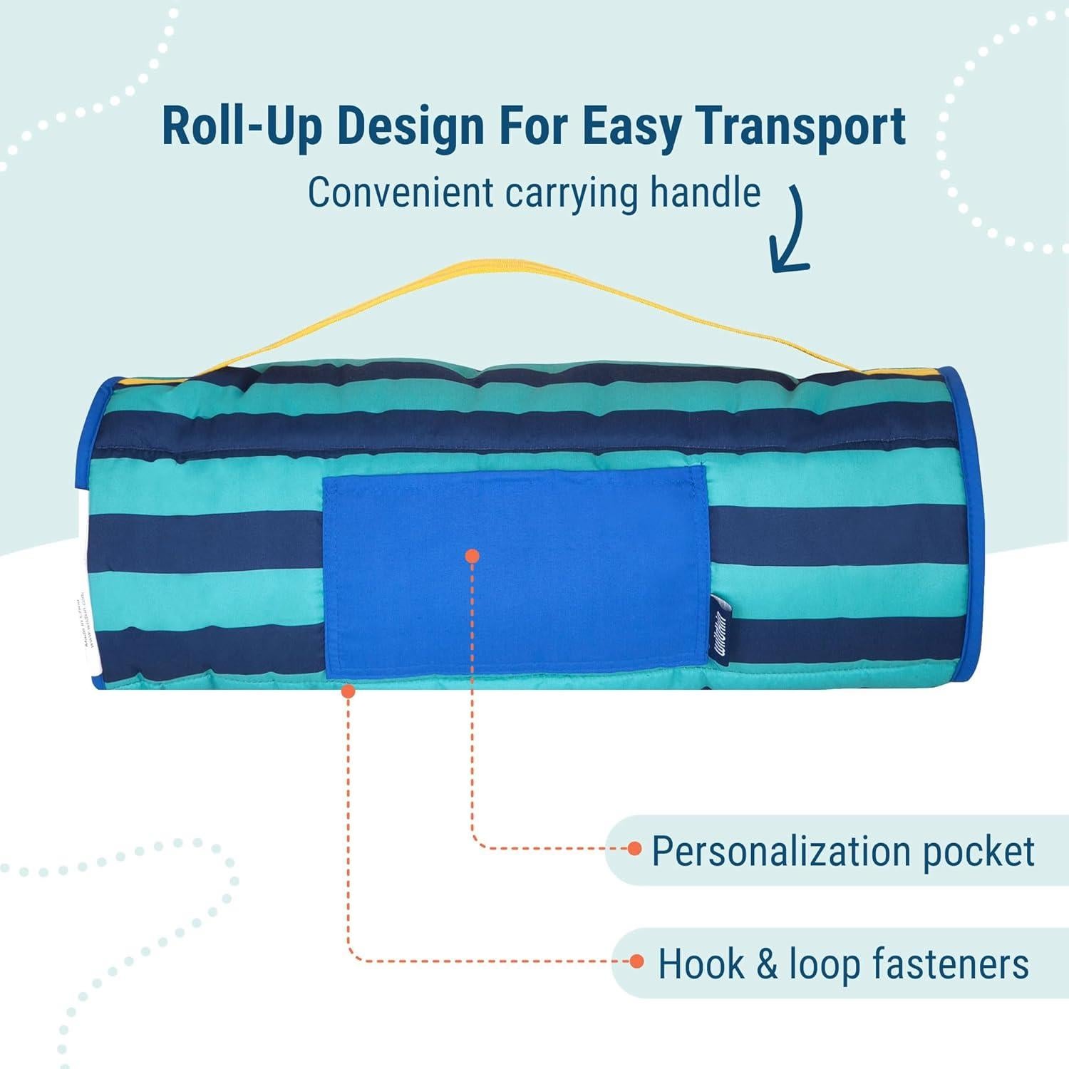 Colchoneta de Siesta Wildkin 109 cm Microfibra con Almohada