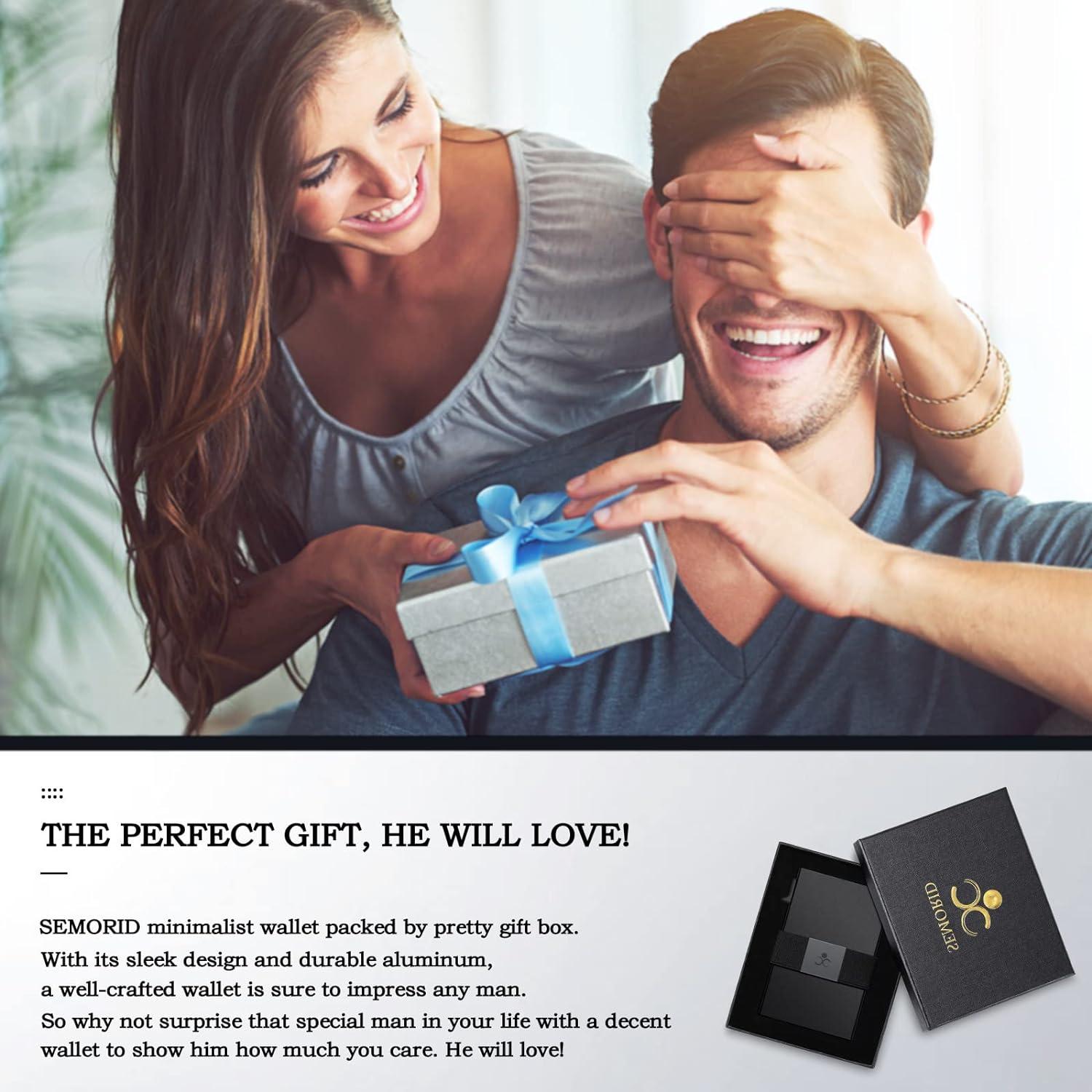 Billetera Slim de Aluminio SEMORID con Bloqueo RFID - Negro