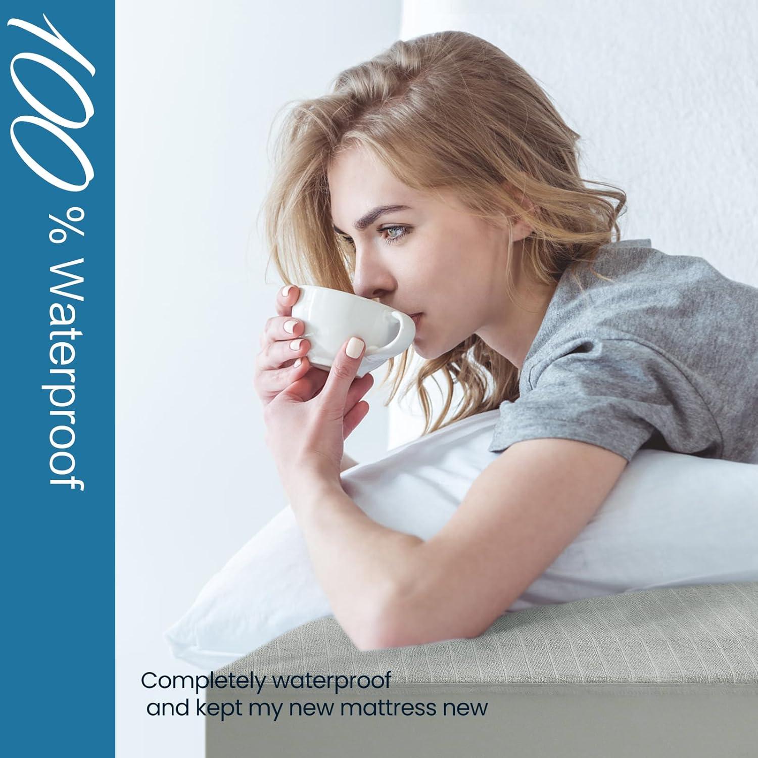 Protector de Colchón Twin TASTELIFE Impermeable Microfibra