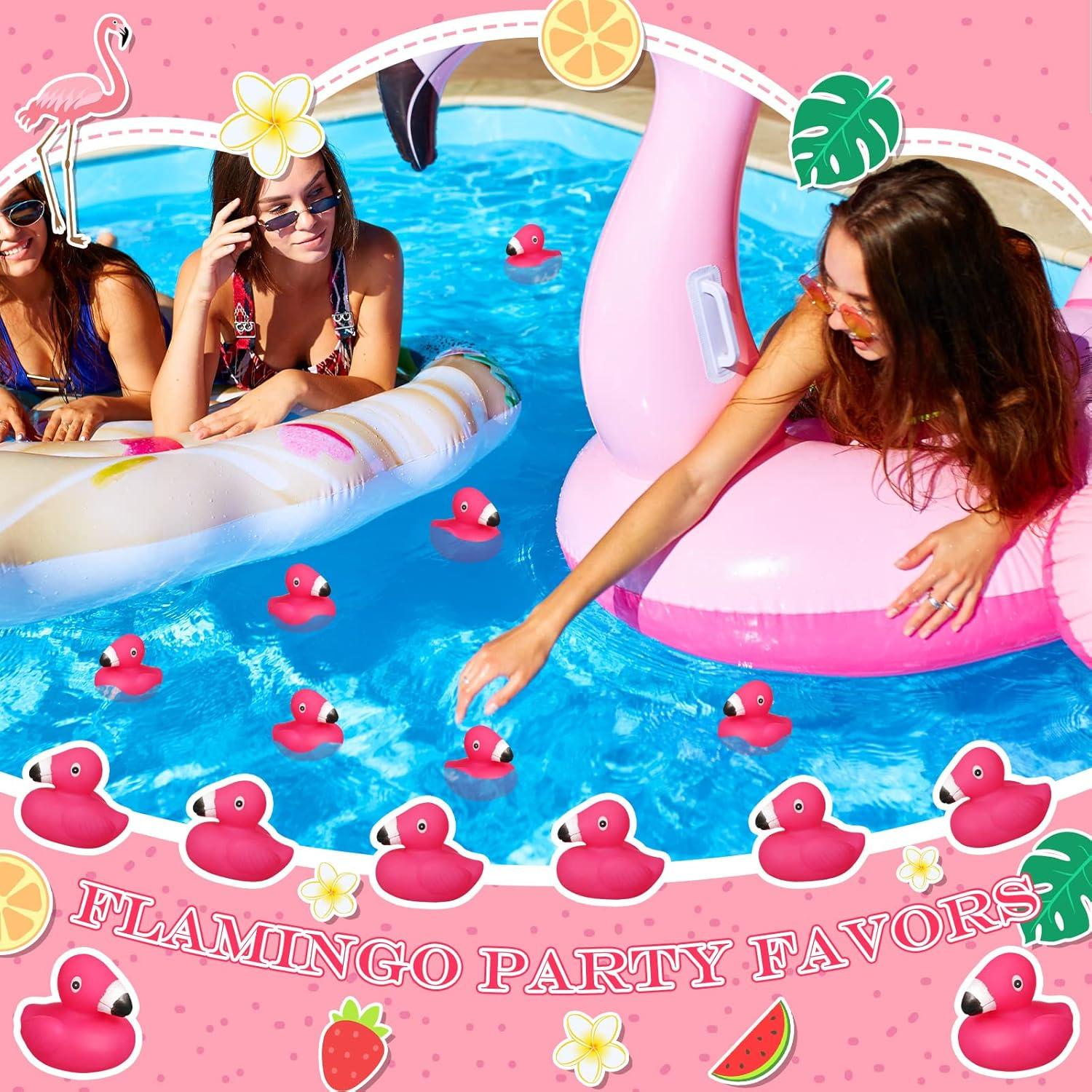 12 Patitos de Goma Flamencos Honoson para Decoración de Fiestas