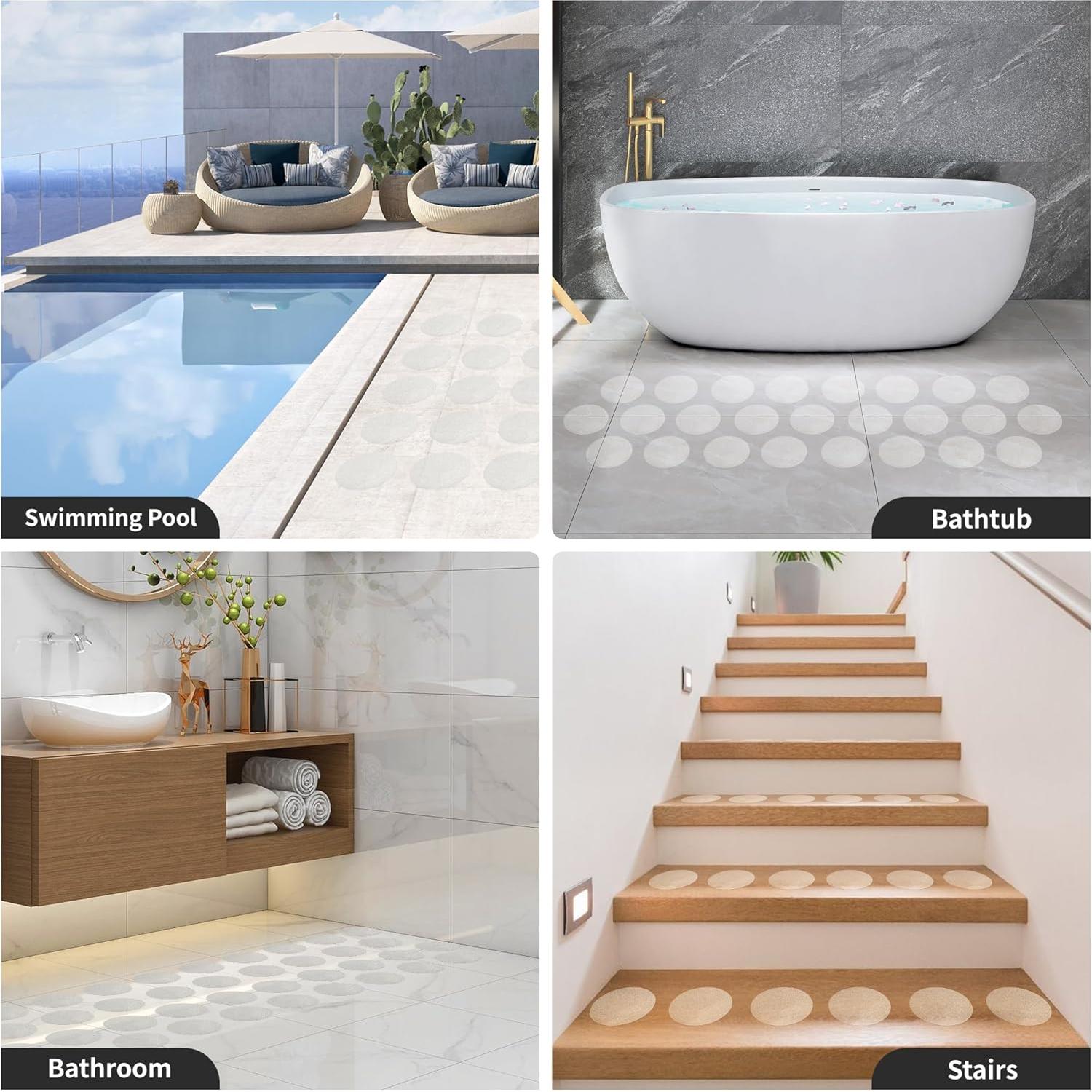 Calcomanías Antideslizantes Transparentes SANKEMU 20 Piezas 10 cm