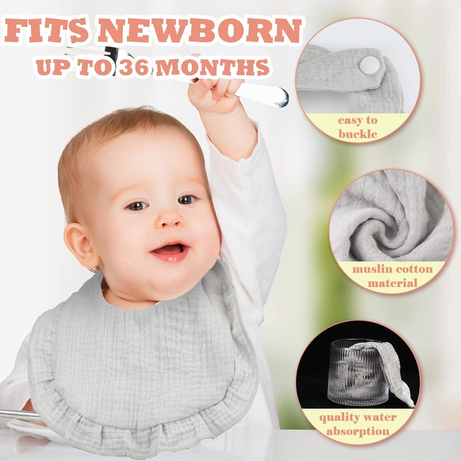 Baberos de Muselina Seematn 10 Pcs para Bebés Unisex