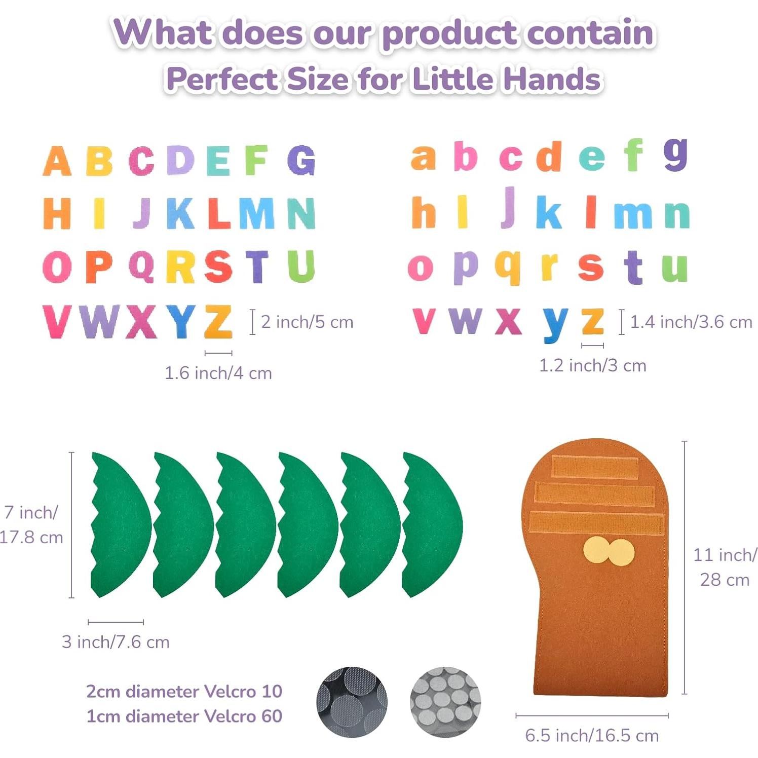 CHEFAN Kit de Aprendizaje Interactivo Alfabeto Fieltro