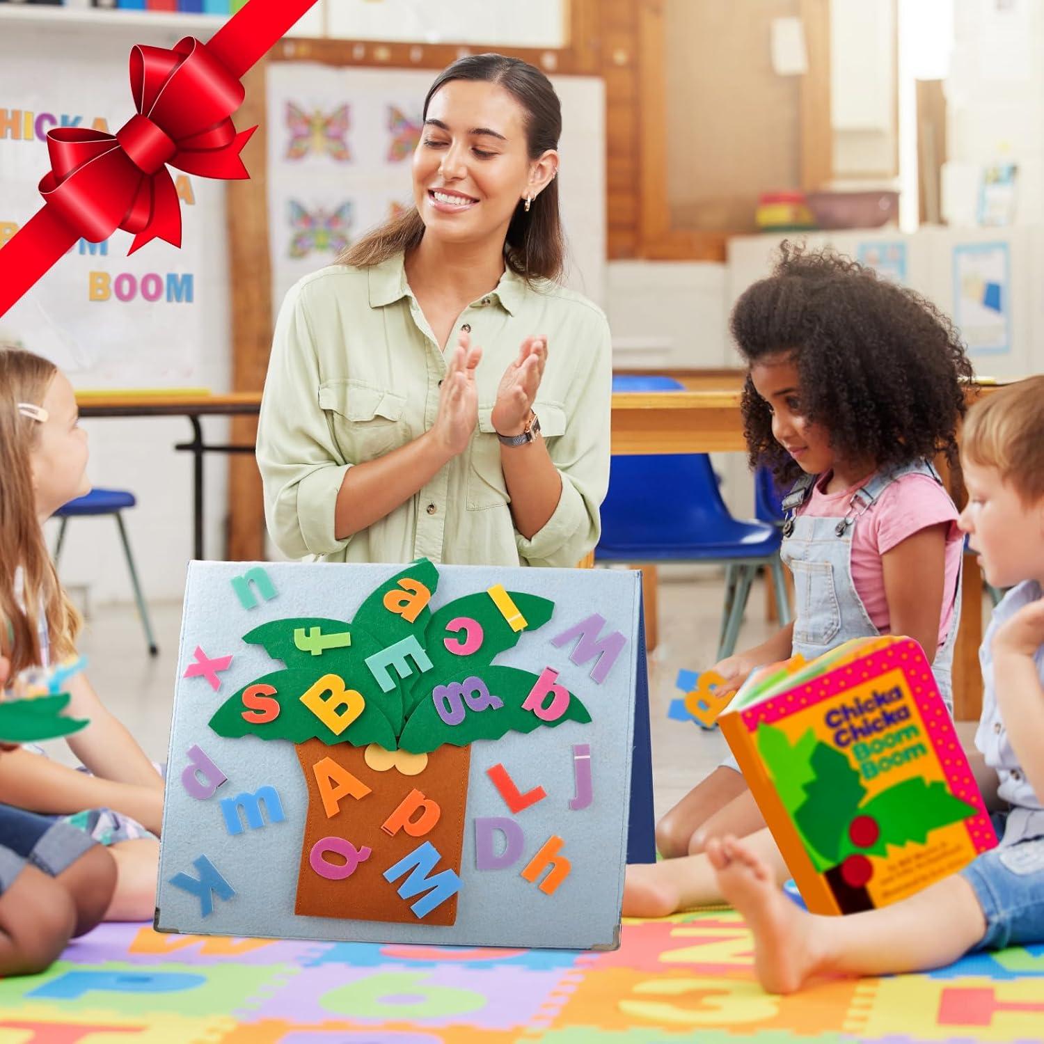 CHEFAN Kit de Aprendizaje Interactivo Alfabeto Fieltro