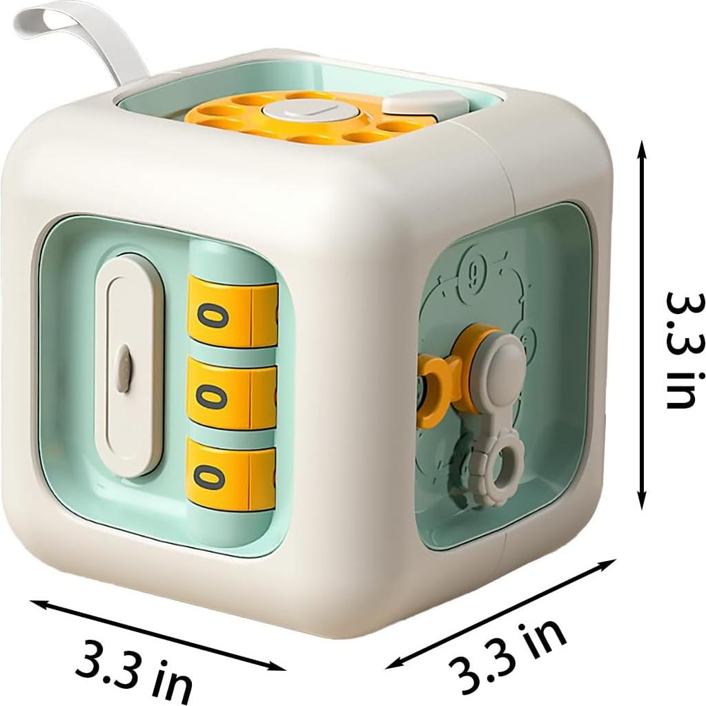 Cubo de Actividad Montessori Verde ZhildChen 6 en 1 para Niños