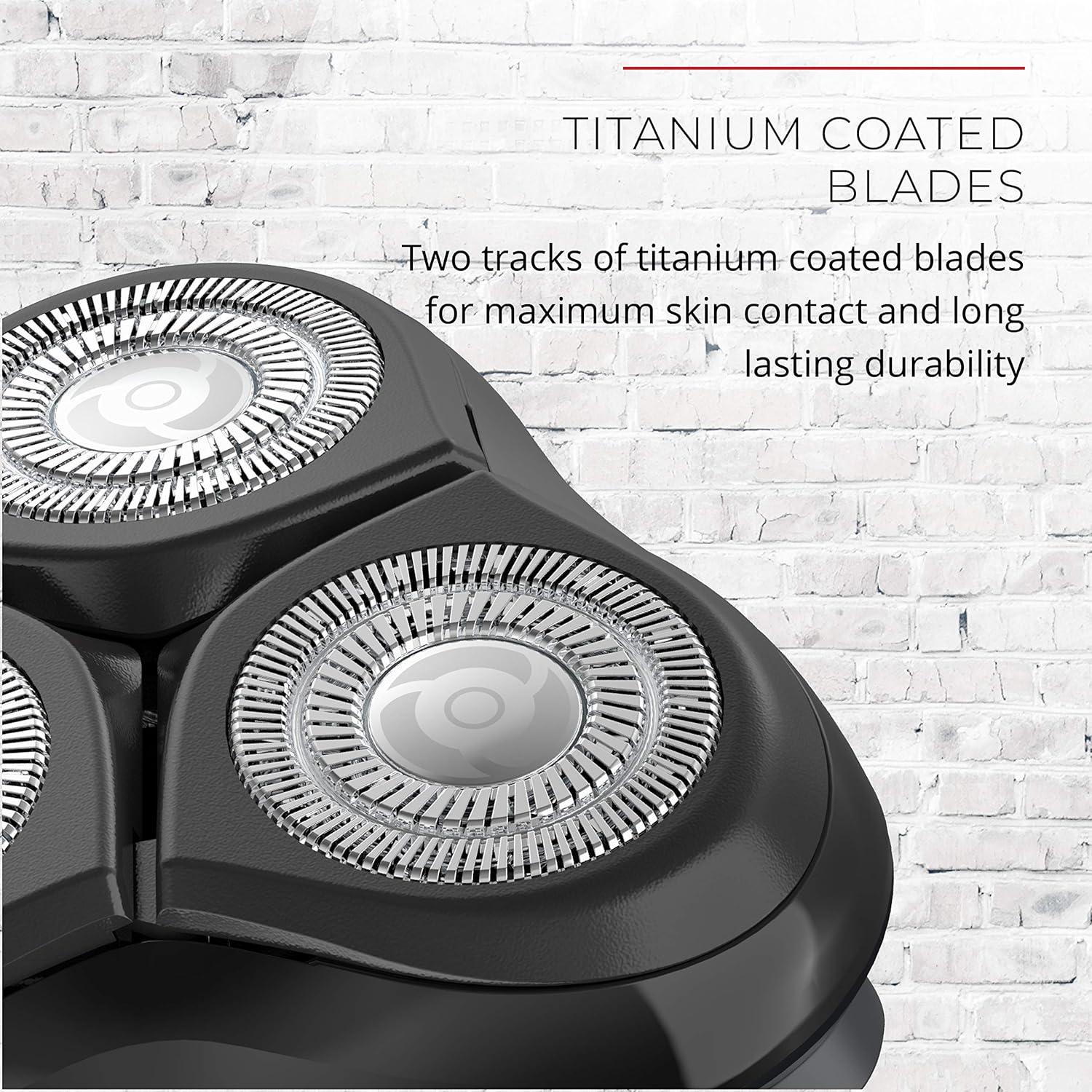 Afeitadora Rotativa Inalámbrica Remington R5000, Titanio, 60 min