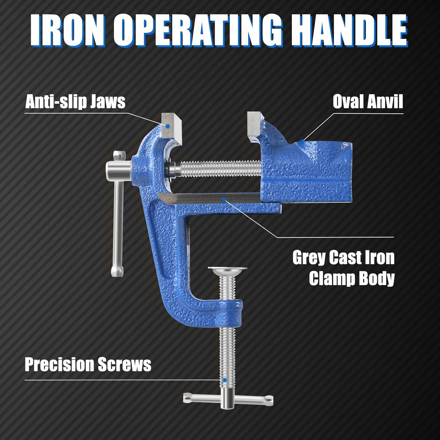 Mini Tornillo de Banco COGNATIVE 5.08 cm Azul Portátil