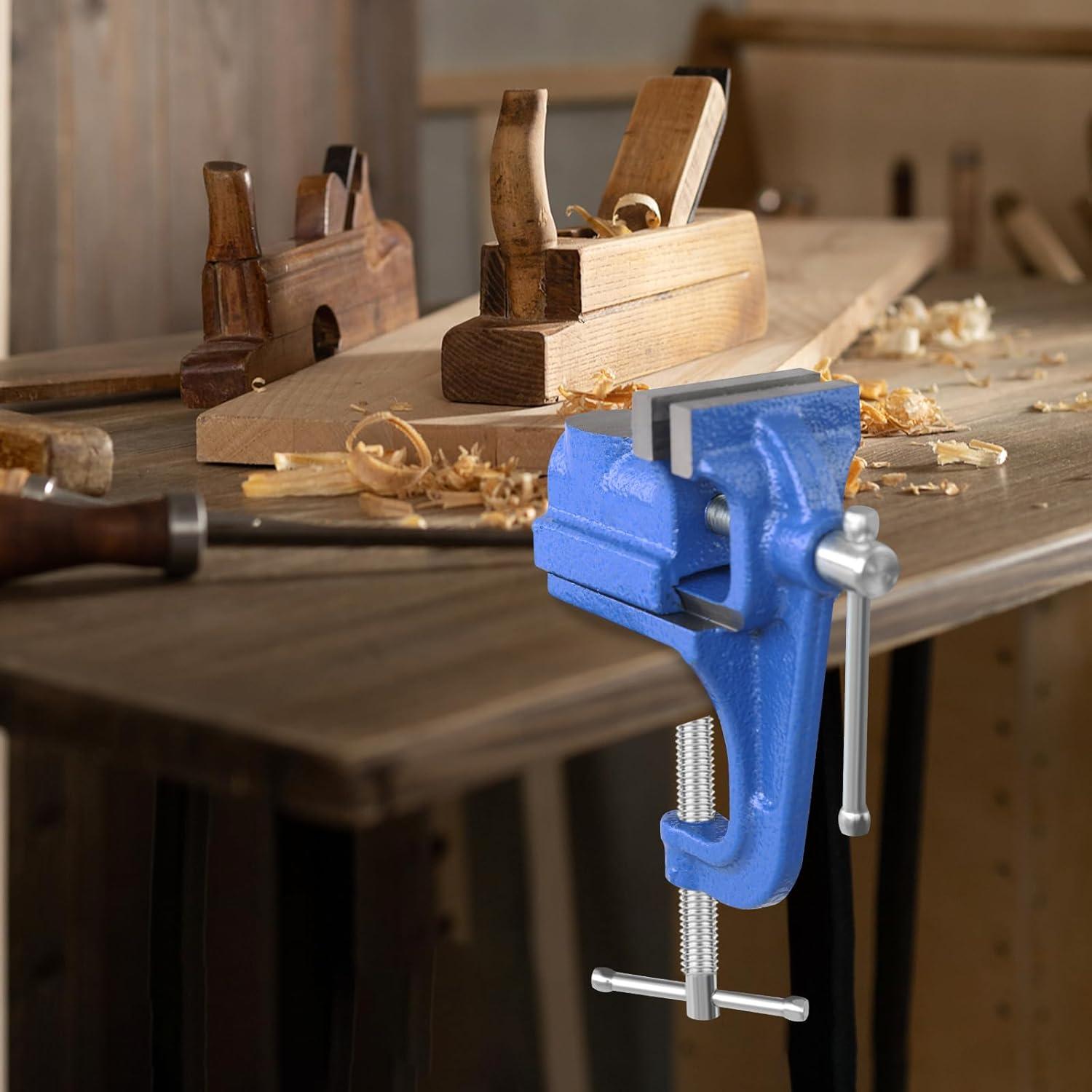 Mini Tornillo de Banco COGNATIVE 5.08 cm Azul Portátil